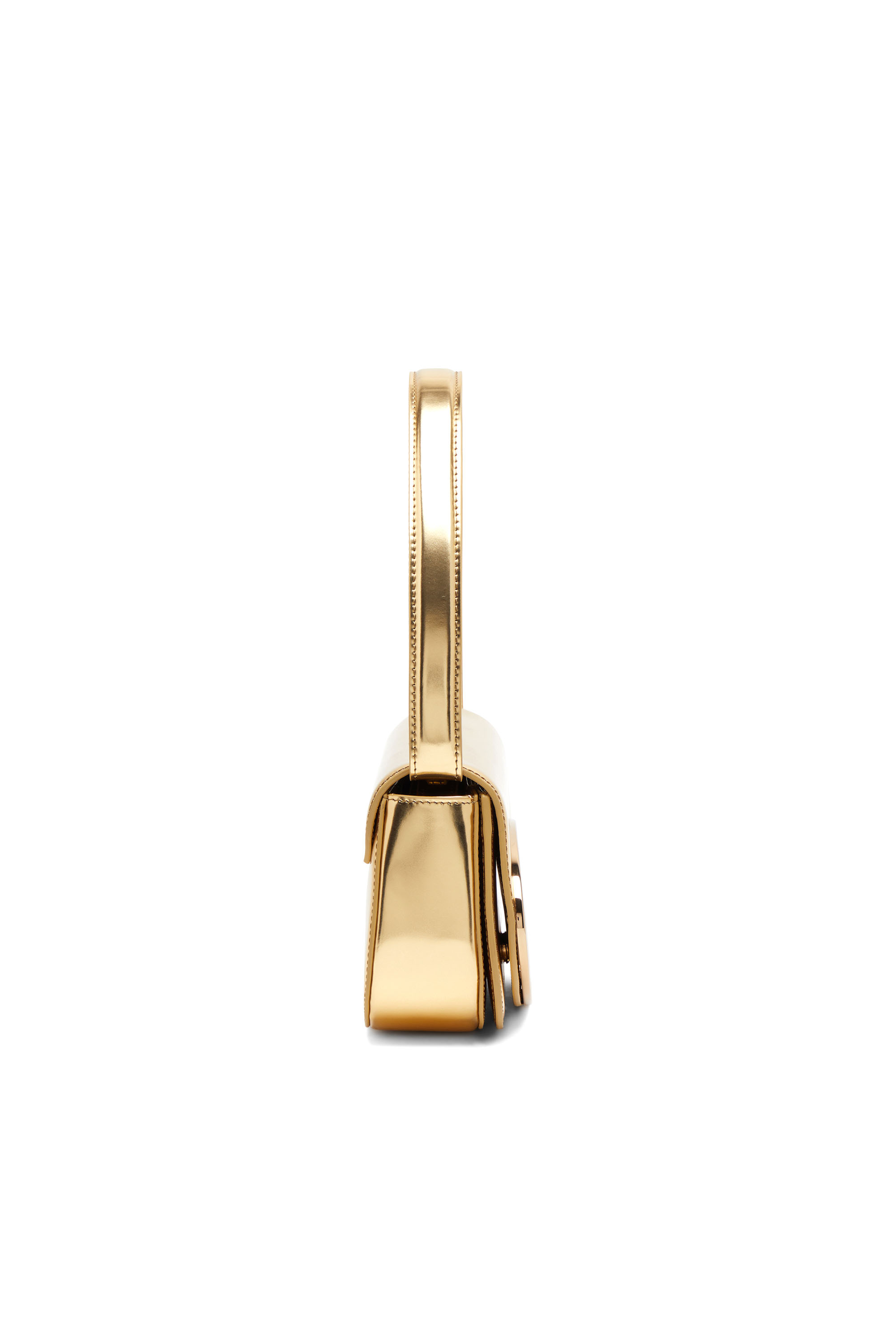 1DR, Gold Diesel - 1DR, Woman's 1DR-Iconic shoulder bag in mirrored leather in Gold - 4