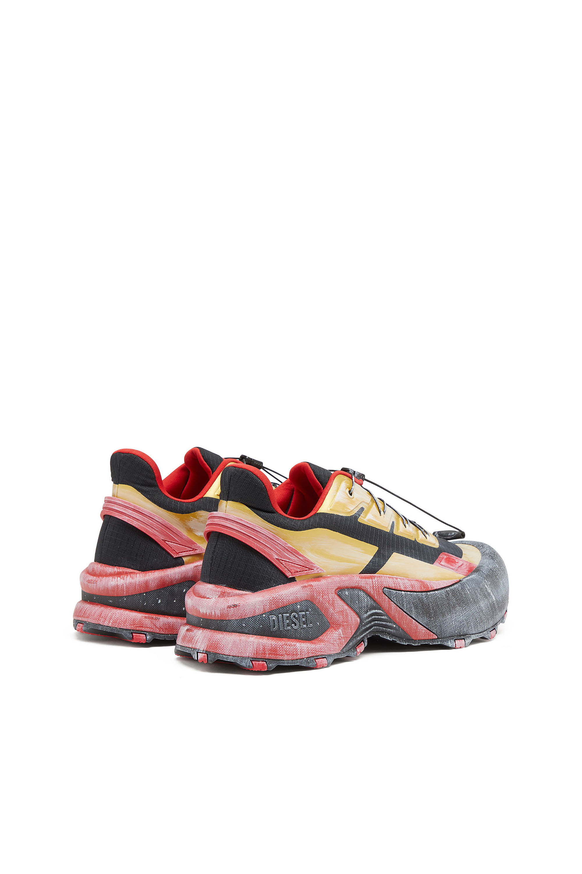 Diesel - D-CAGE RUNNER, Man's D-Cage-Distressed chunky sneakers in ripstop in Multicolor - 3