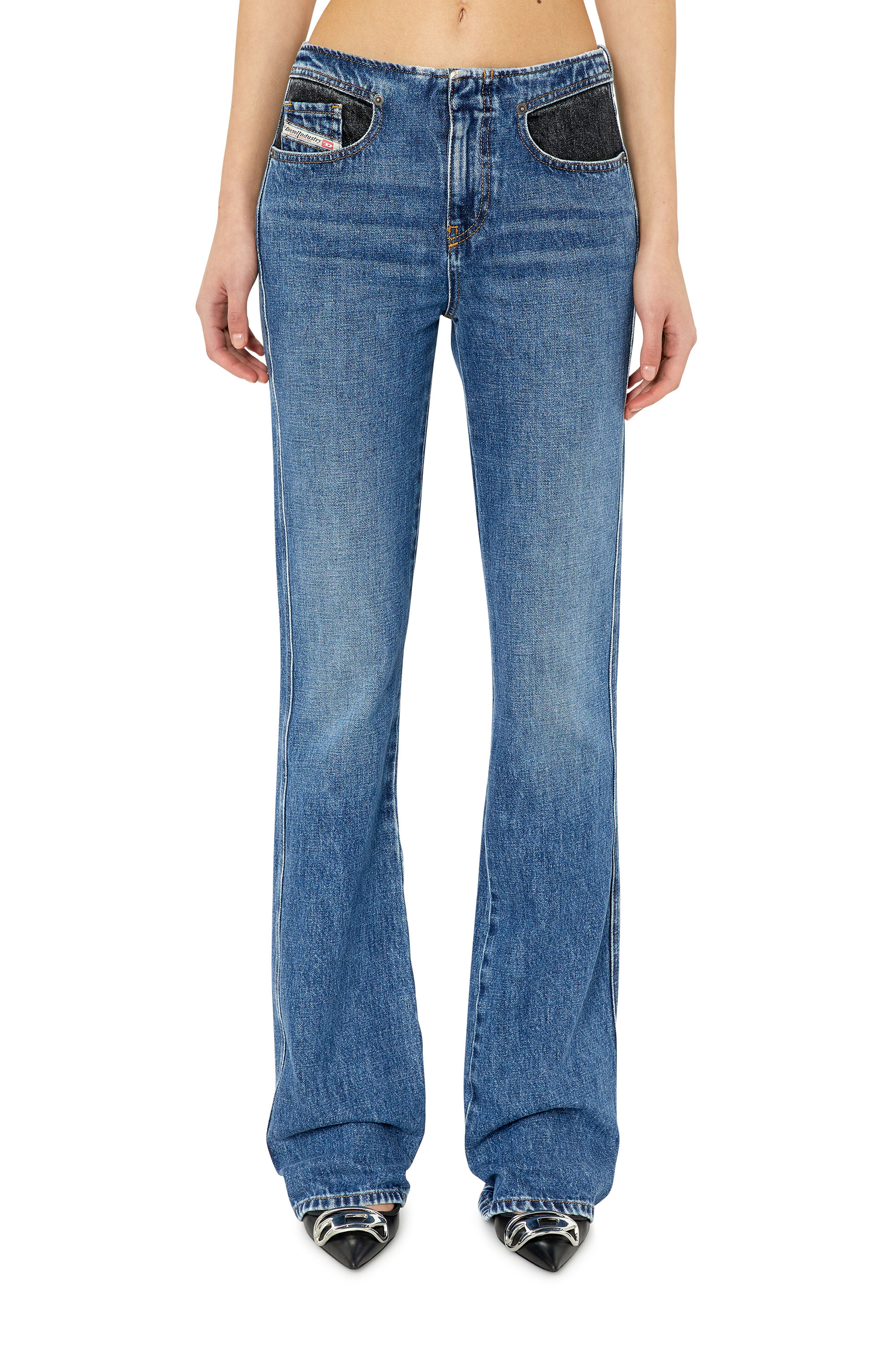 Diesel - 2003 D-Escription 007N6 Bootcut and Flare Jeans, Medium blue - Image 1