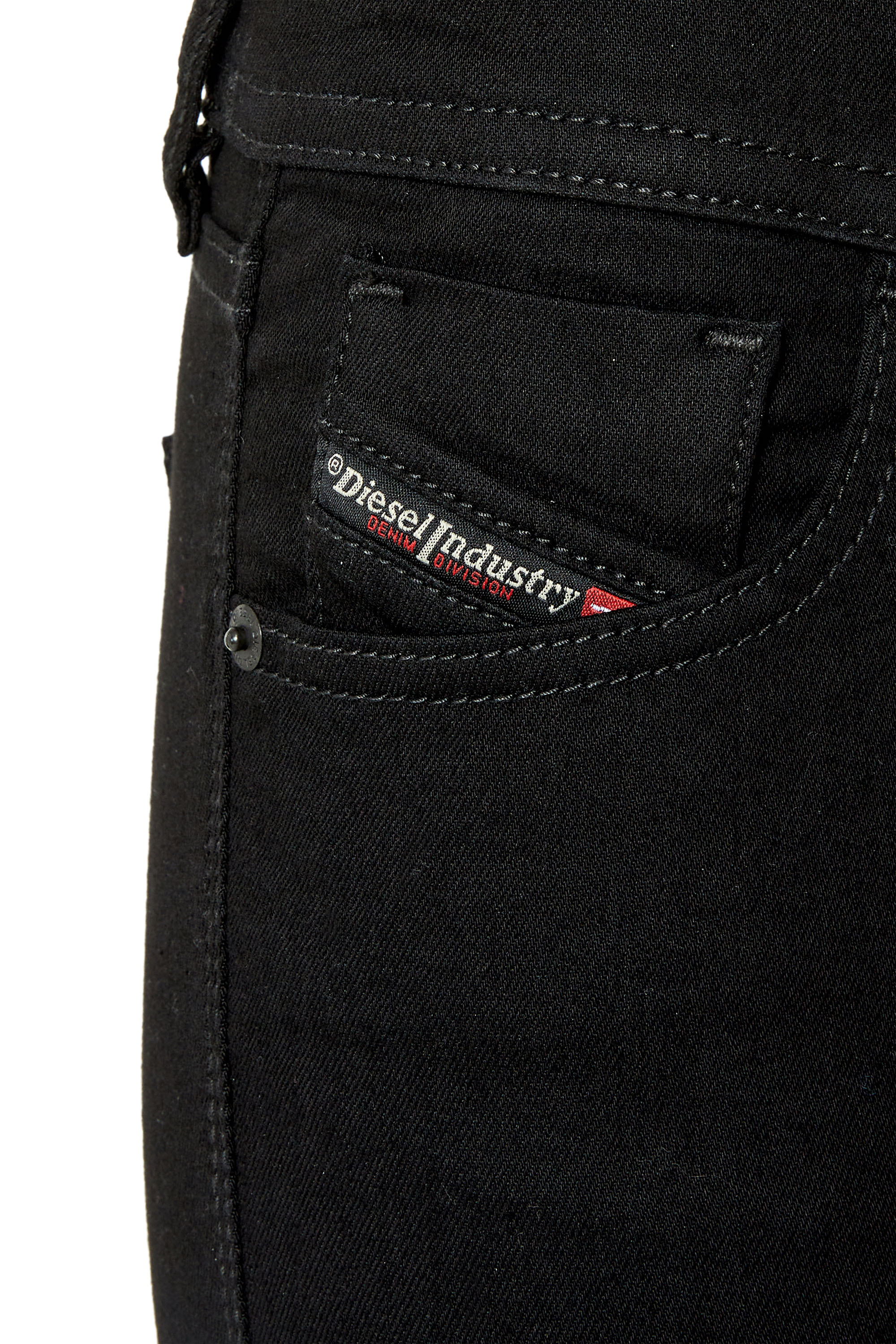 Diesel - 2018 Slandy low 069EF Super skinny Jeans, Black/Dark grey - Image 3