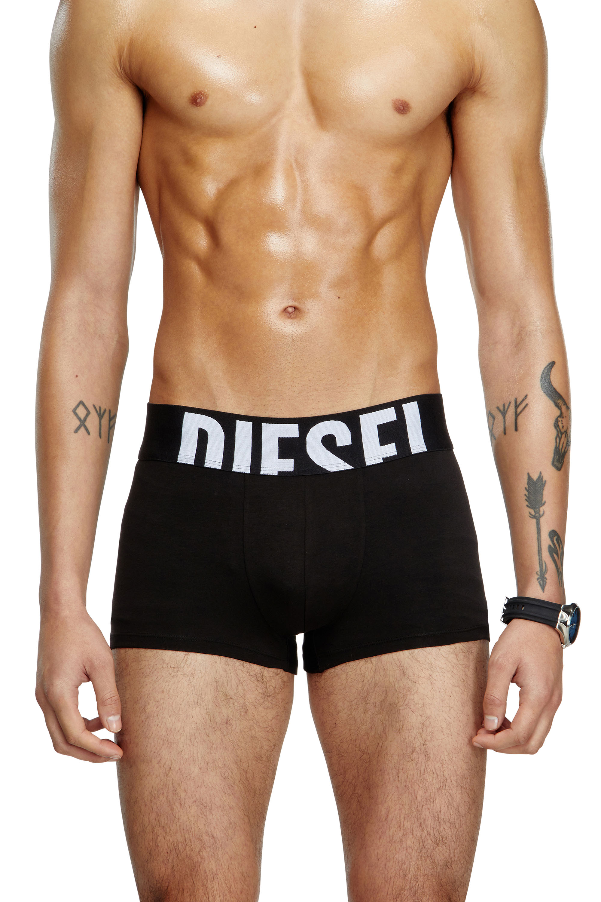 Diesel - UMBX-DAMIENTHREEPACK-5.5EL, Man's Three-pack boxer briefs in stretch cotton in Black - 2