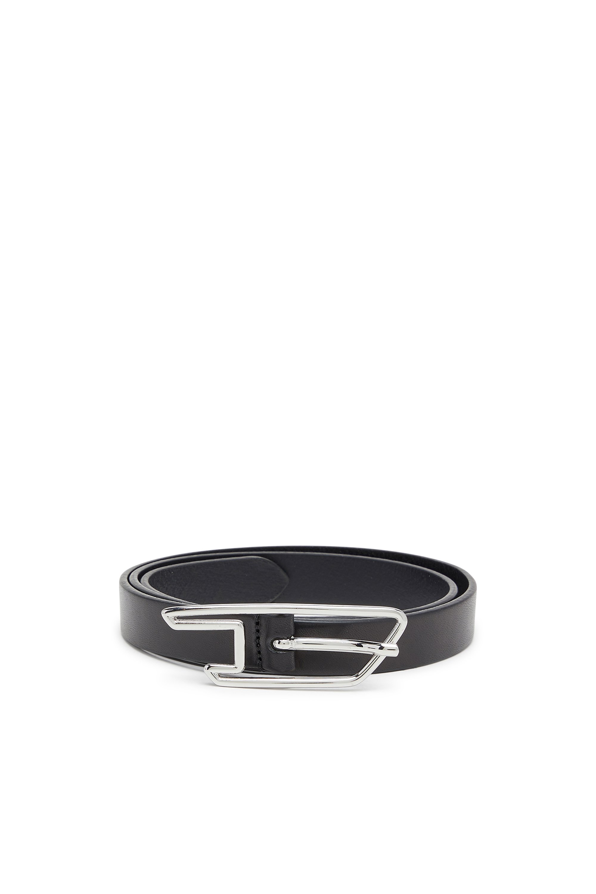 Diesel - B-D LINE W 20, Woman's 2cm belt in pull-up leather in Black - 1