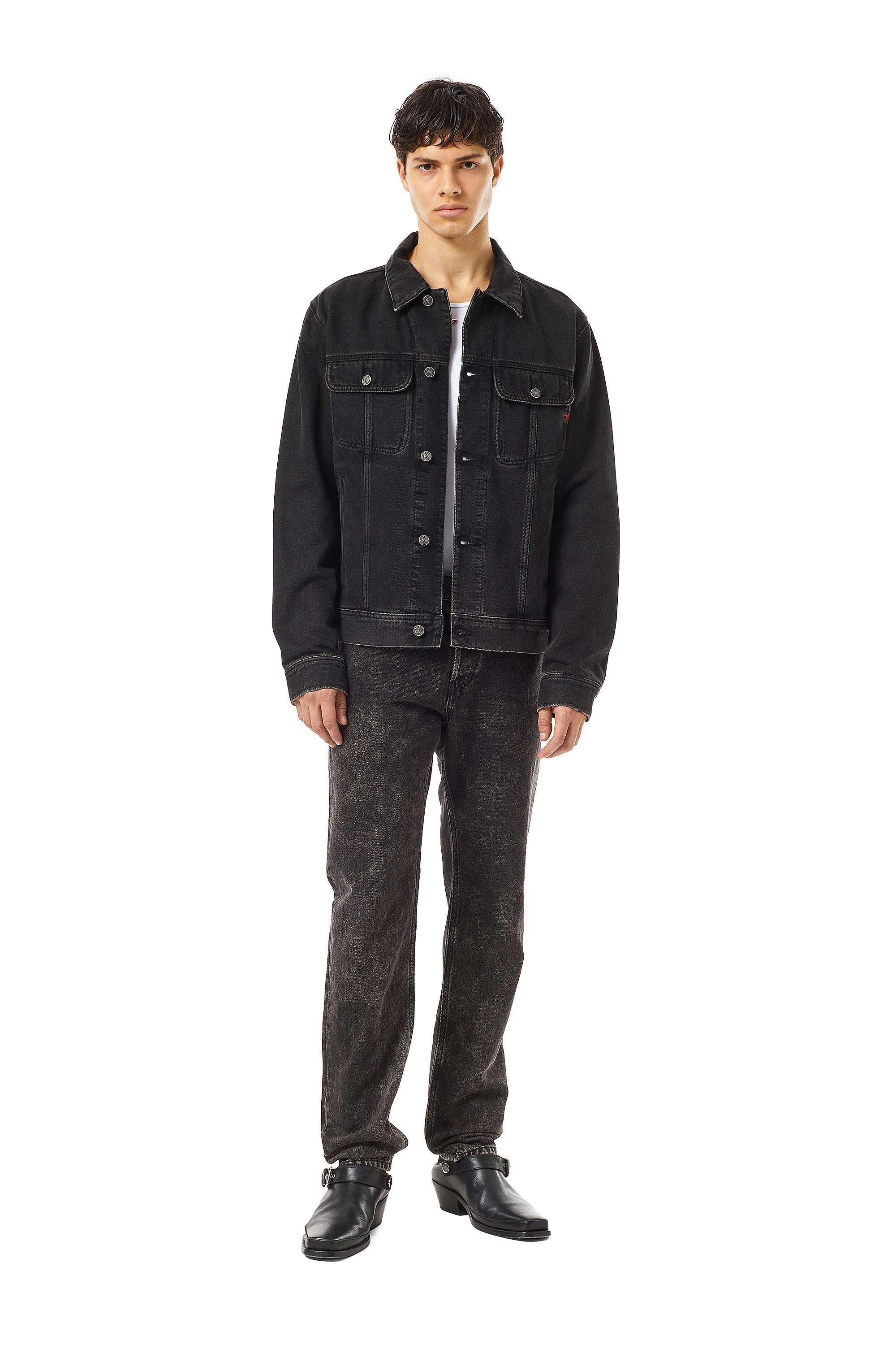 Diesel - D-BARCY TRUCKER JACKET, Black/Dark grey - Image 4