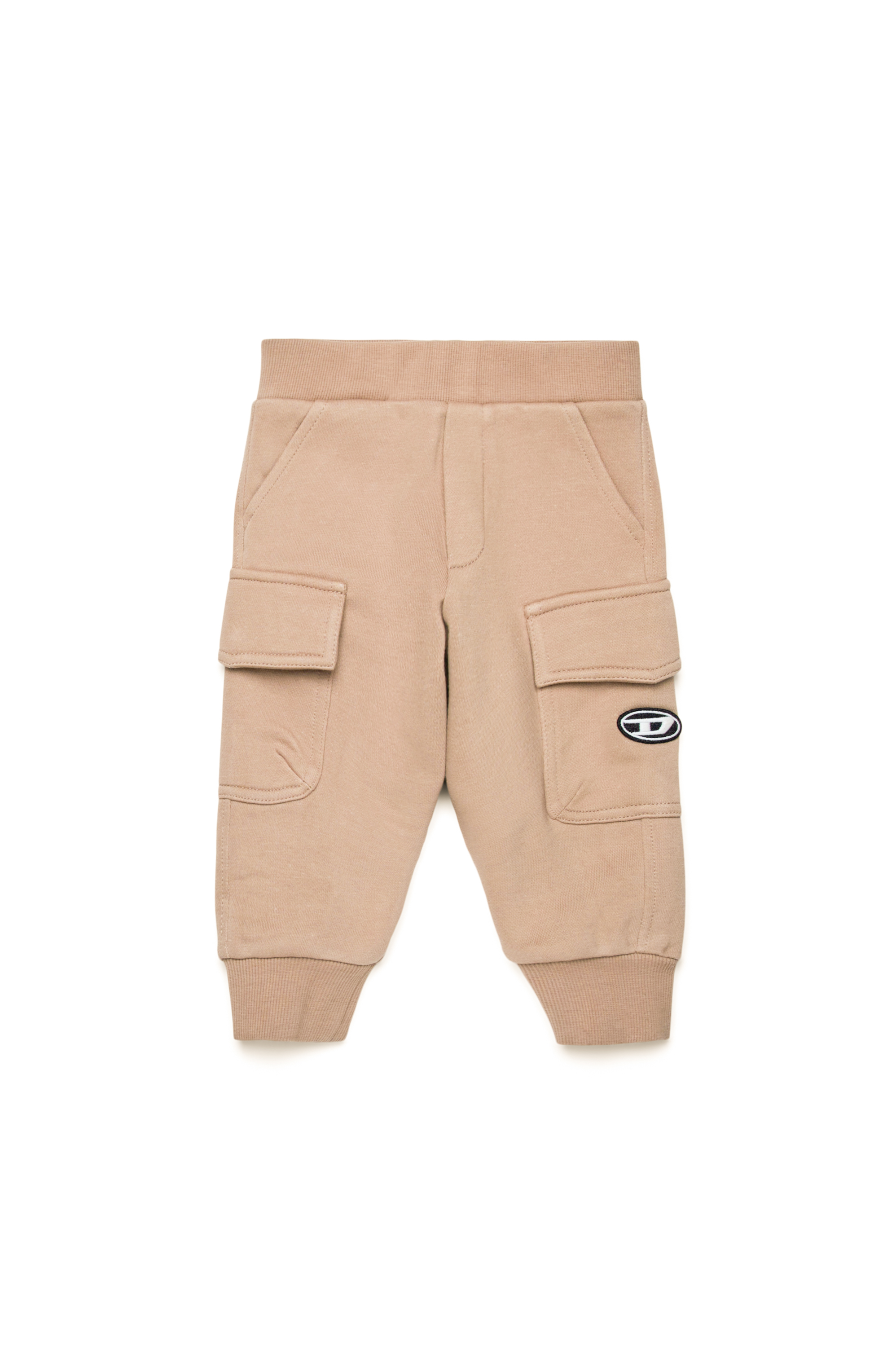 Diesel - POCKEB, Man's Cargo sweatpants with Oval D patch in Light Brown - 1