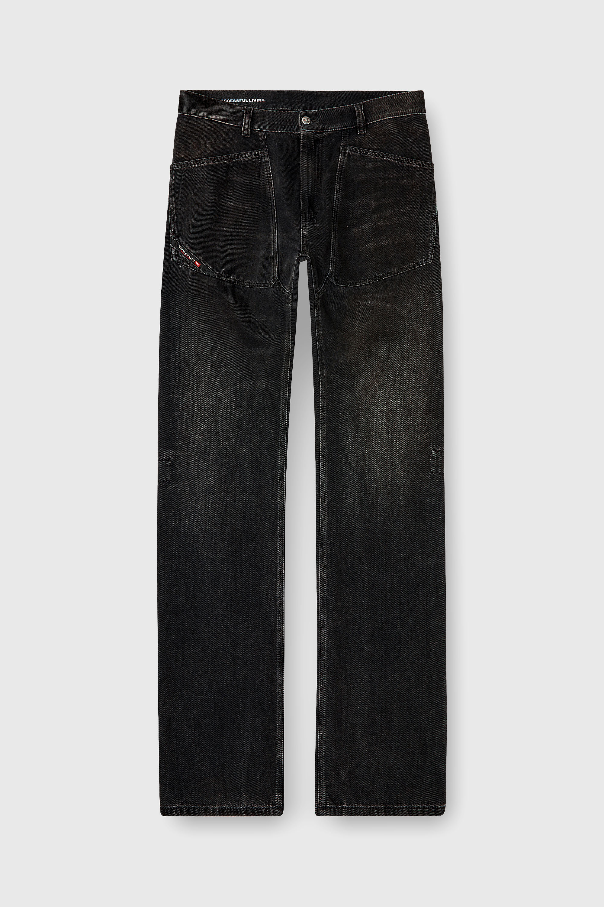 Diesel - Man's Relaxed Jeans D-Zeta 09J96, Black/Dark grey - 2
