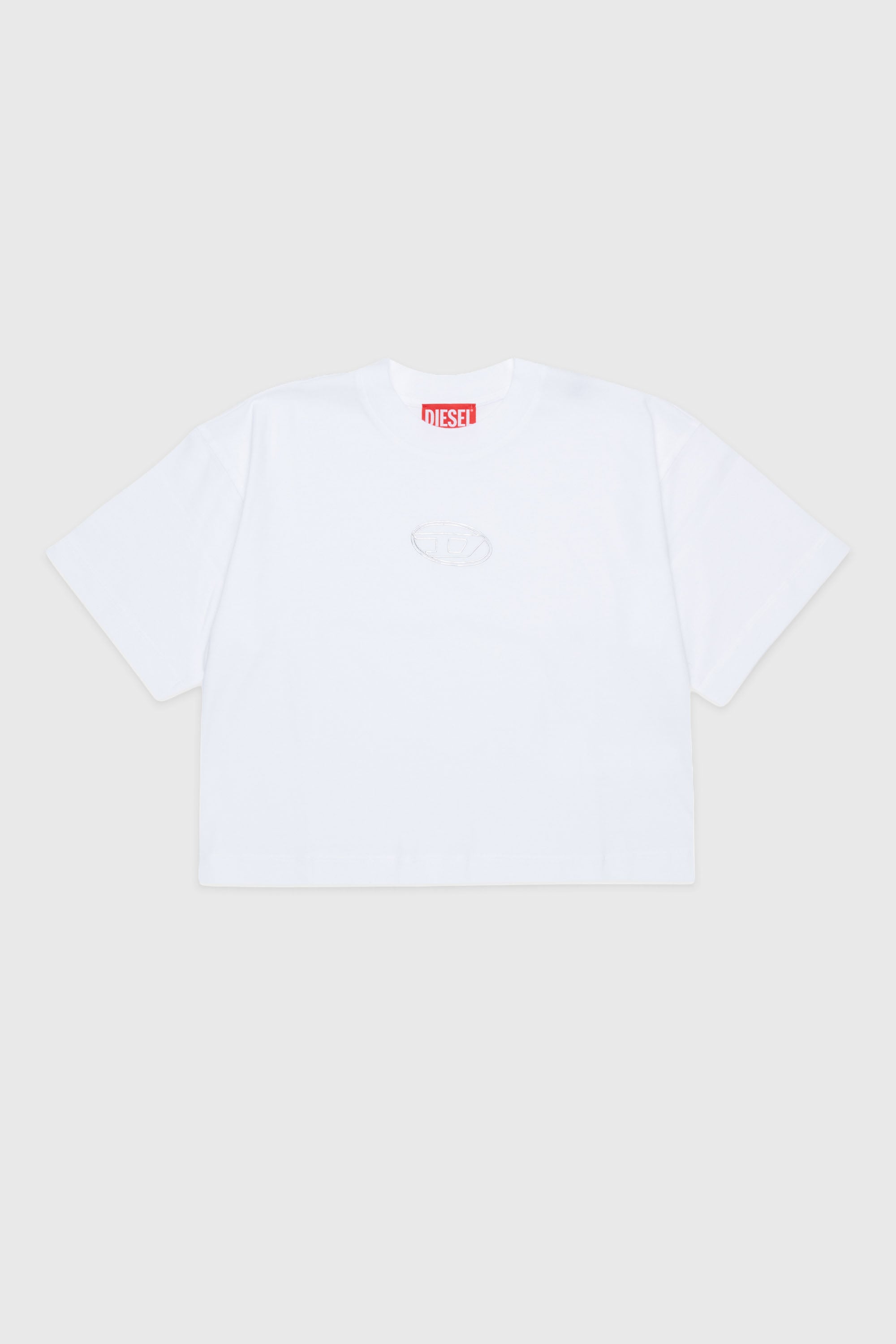 Diesel - TLIXIN, Woman's Cropped T-shirt with Oval D logo in White - 1