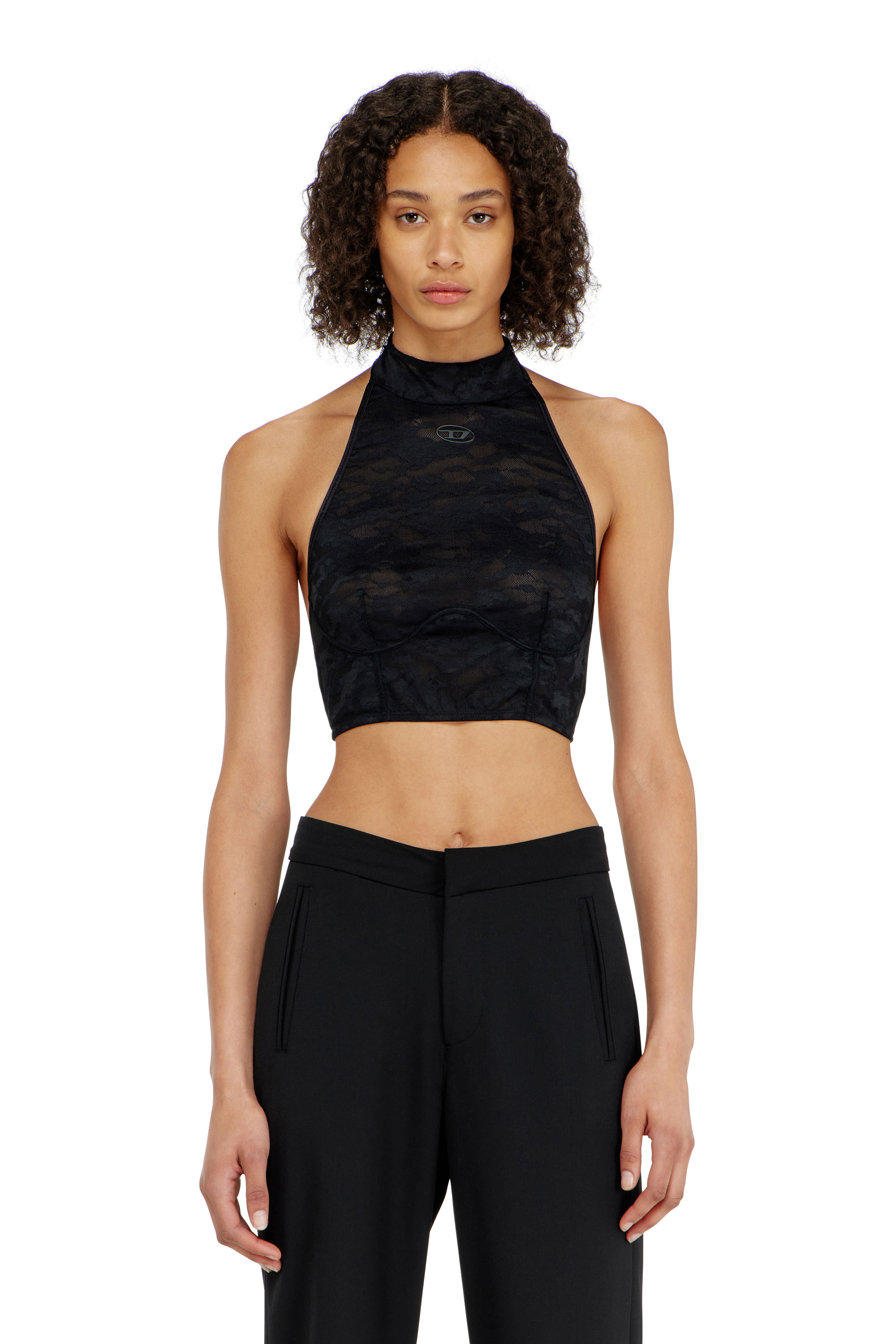 Diesel - MARCIA-UTLT, Woman's Lace bralette with halter neck in null - 2