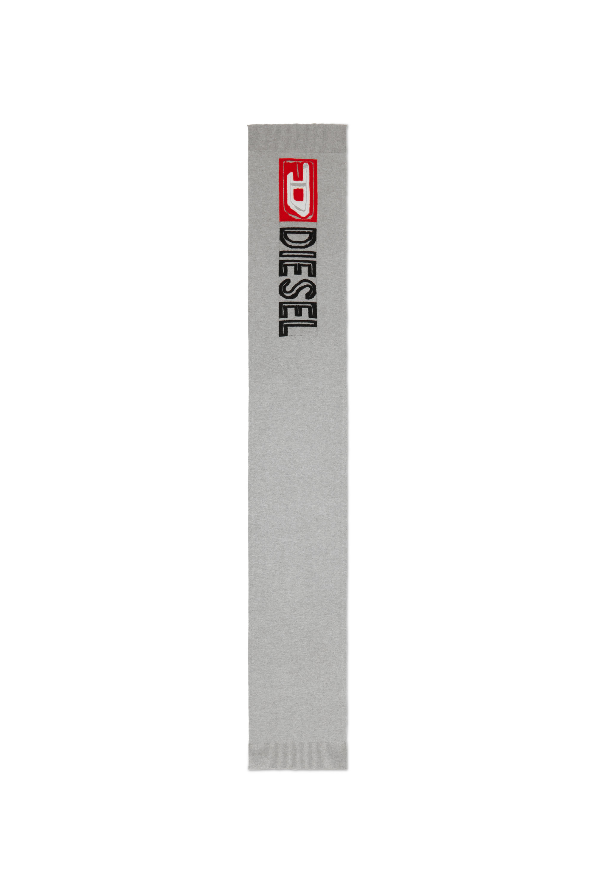 Diesel - K-PEFF, Unisex Wool scarf with peel-off logo in Grey - Image 2