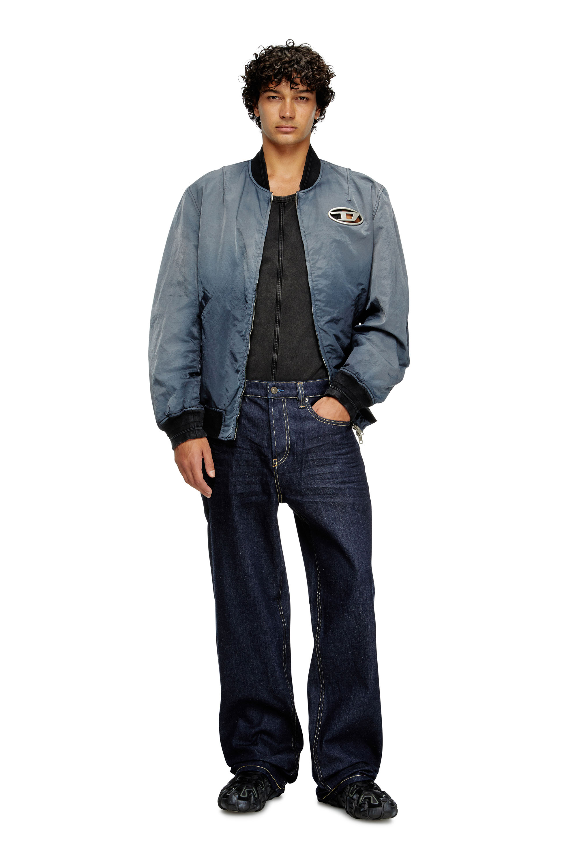 Relaxed Jeans 2001 D-Macro 0GRDV, Dark Blue Diesel - Man's Relaxed Jeans 2001 D-Macro 0GRDV, Dark Blue - 1