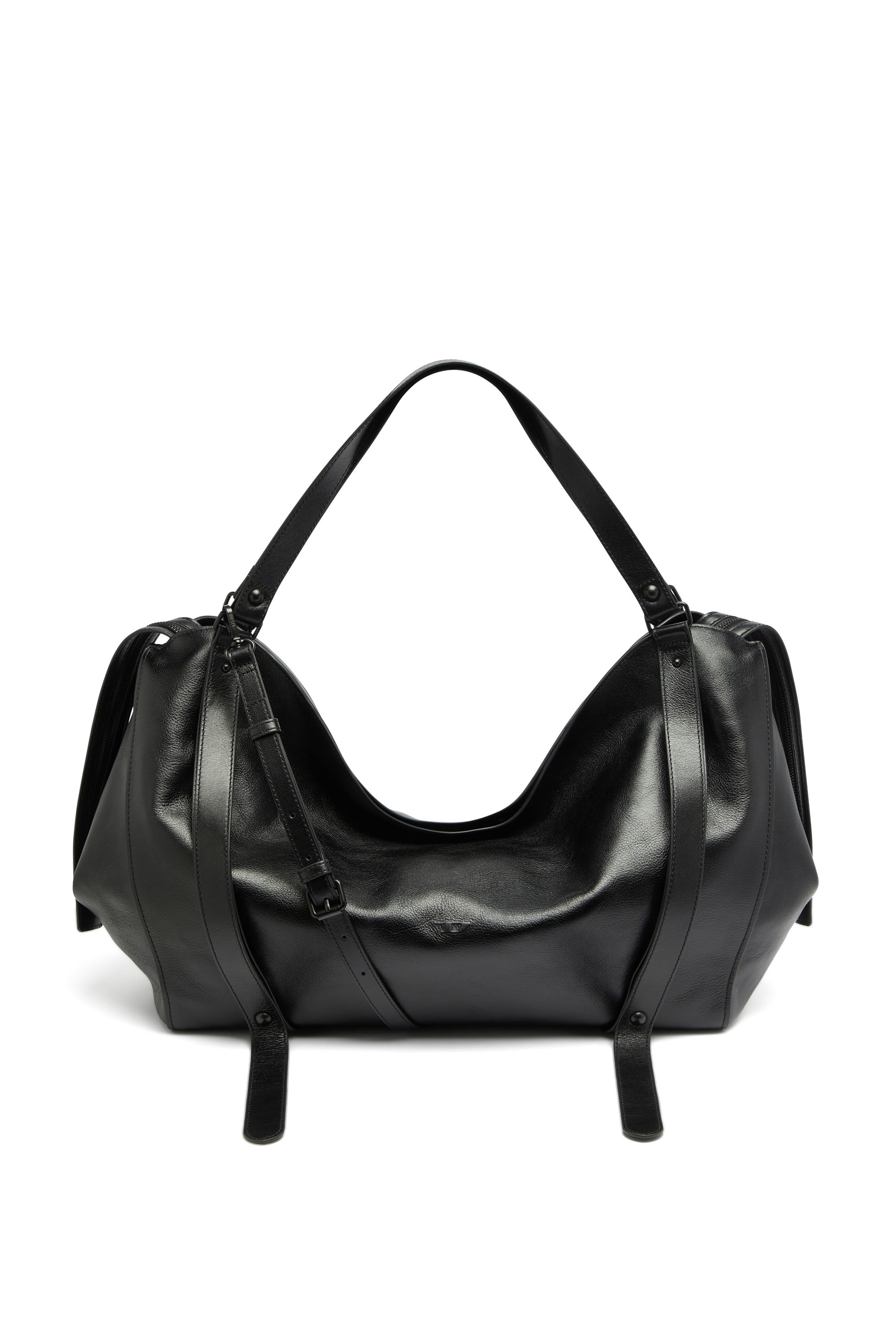 Diesel - D-ONE DUFFLE 48H, Unisex's D-One-Duffle bag in leather in Black - 1