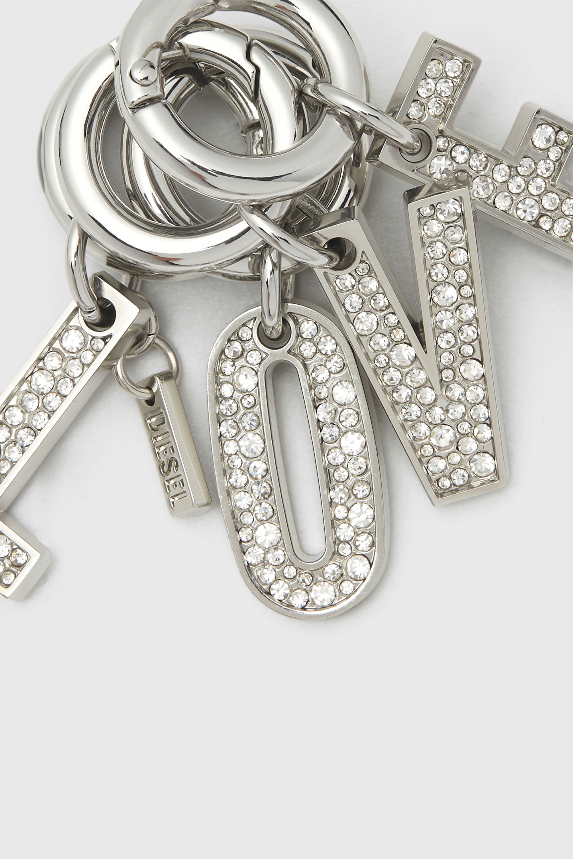 Diesel - CHARM-LOVE, Woman's Charms with LOVE lettering in Silver - 2