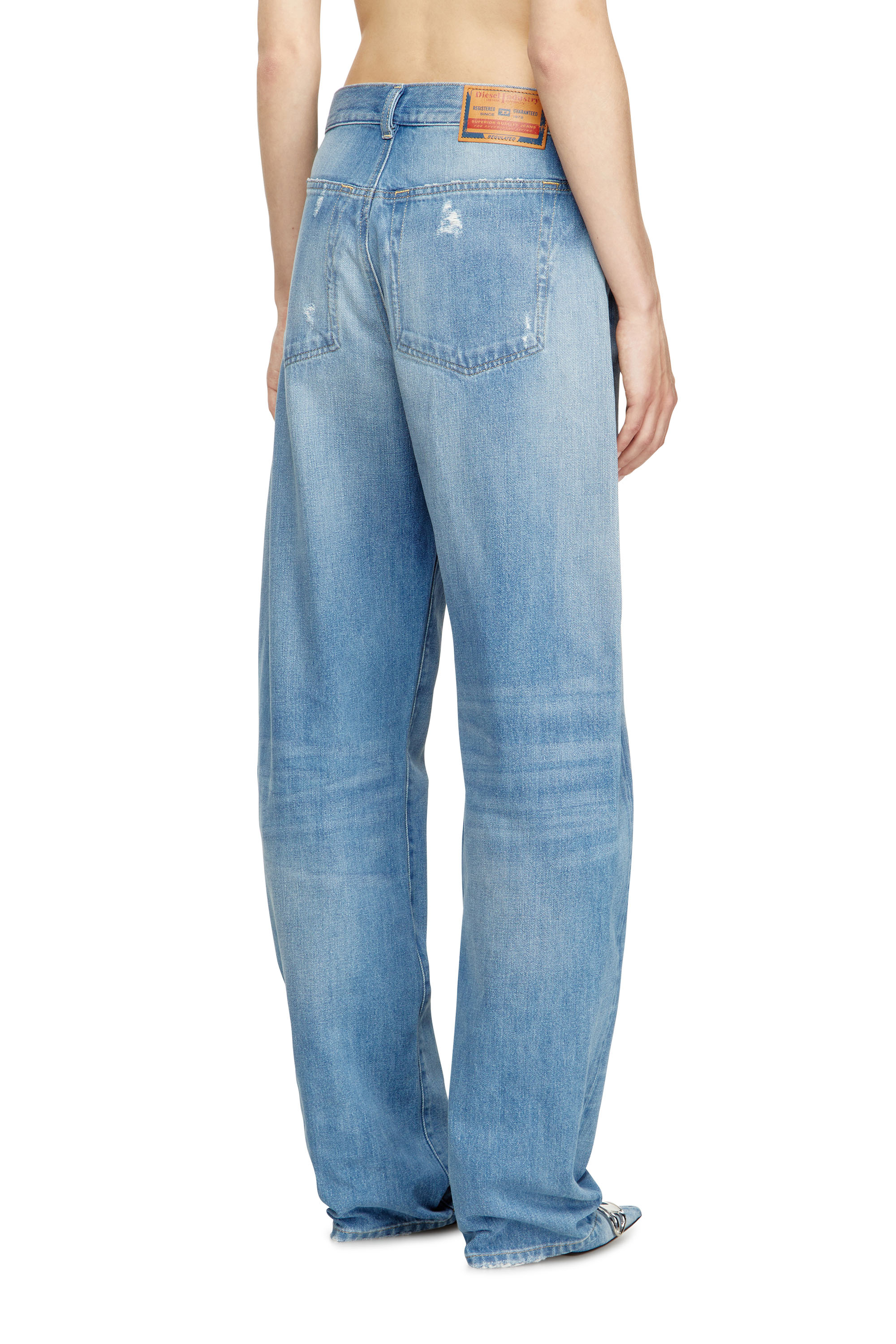 Relaxed Jeans 1974 D-Ellz 09M24, Light Blue Diesel - Woman's Relaxed Jeans 1974 D-Ellz 09M24, Light Blue - 4