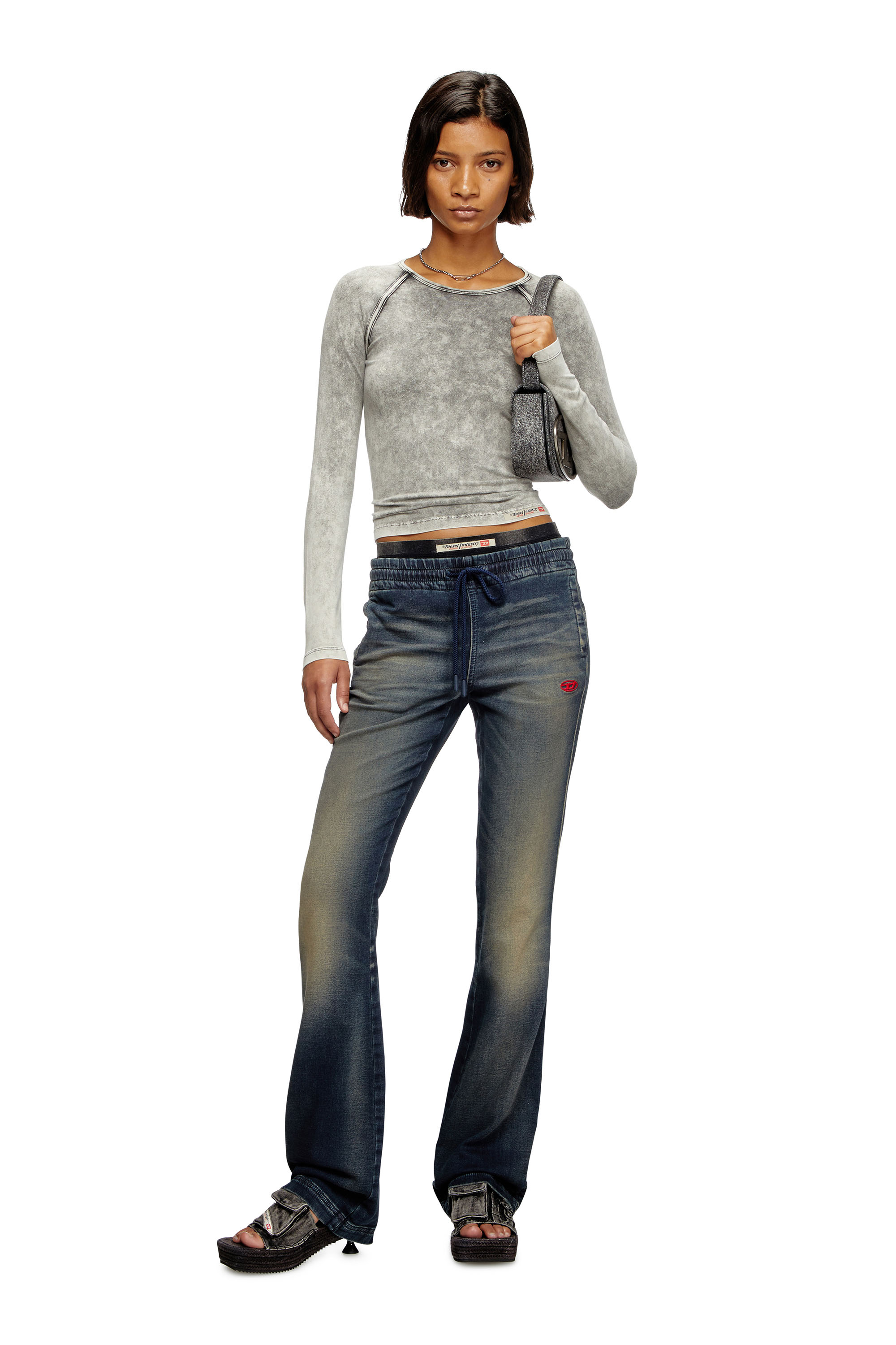 Diesel - Woman's Bootcut 2069 D-Ebbey Joggjeans&reg; 068PM, Dark Blue - 1