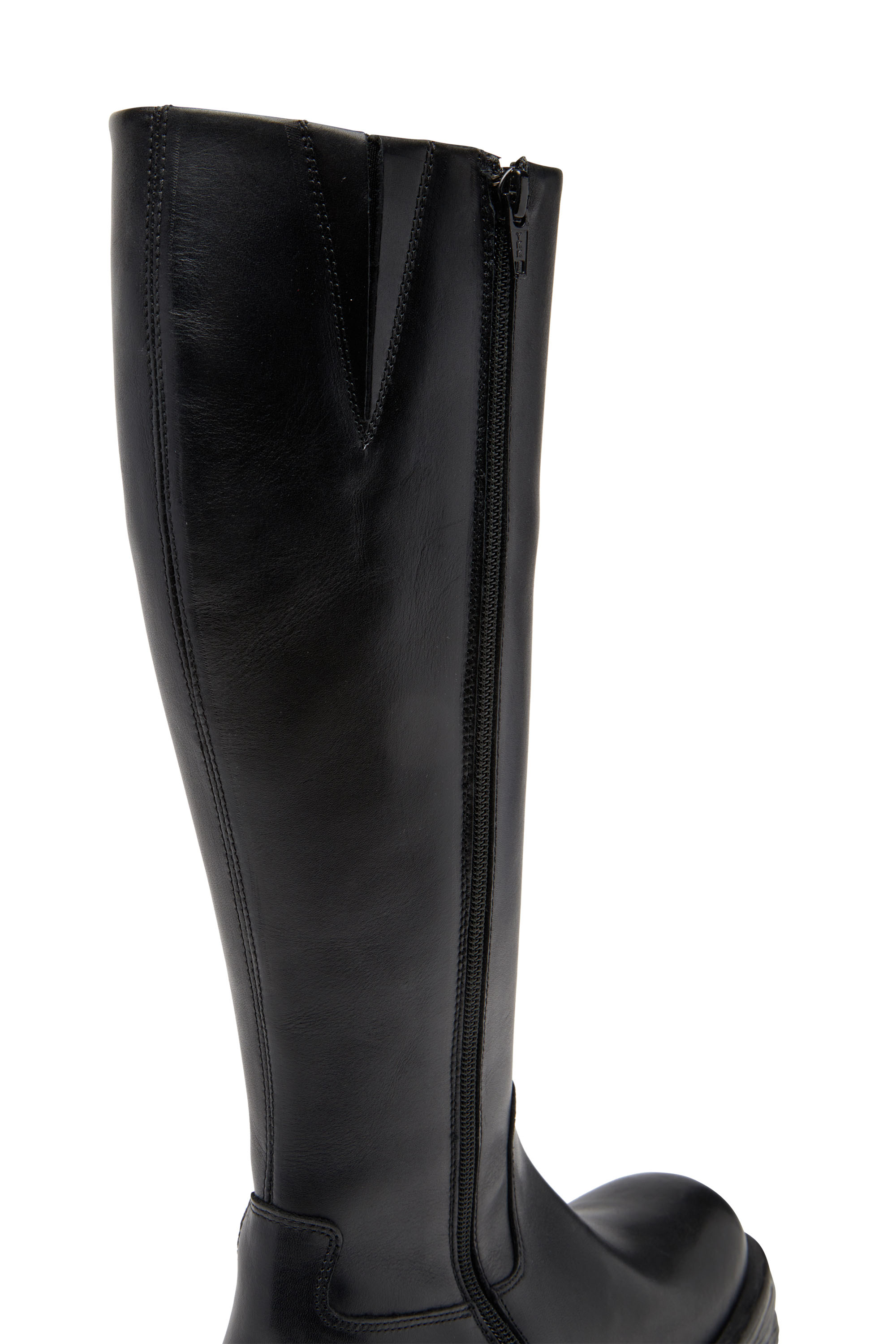 Diesel - D-HAMMER HB D W, Woman's D-Hammer-Leather knee-high boots in Black - 4