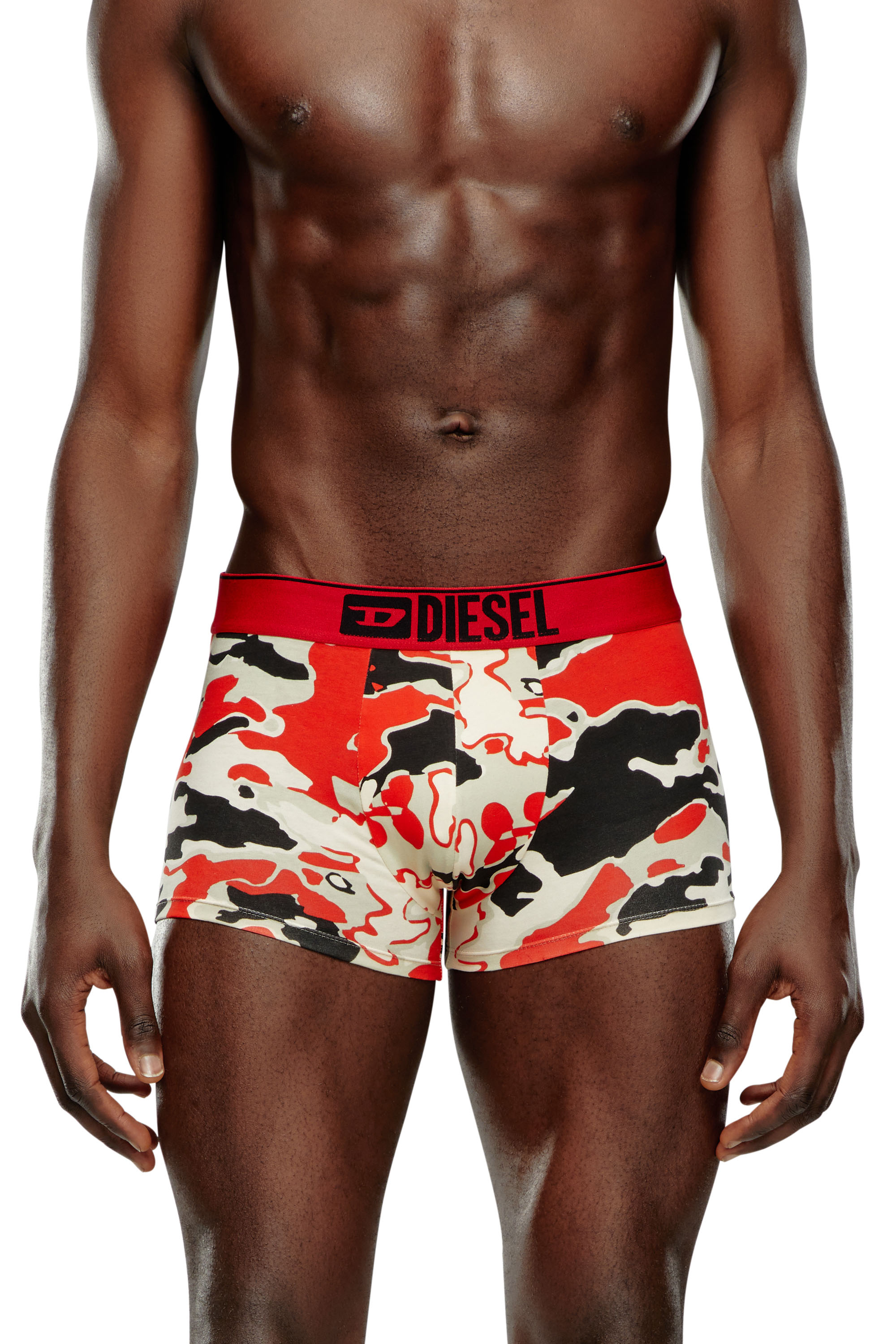 Diesel - UMBX-DAMIENTHREEPACK, Man's Three-pack boxer briefs plain and printed in Red/Black - 3