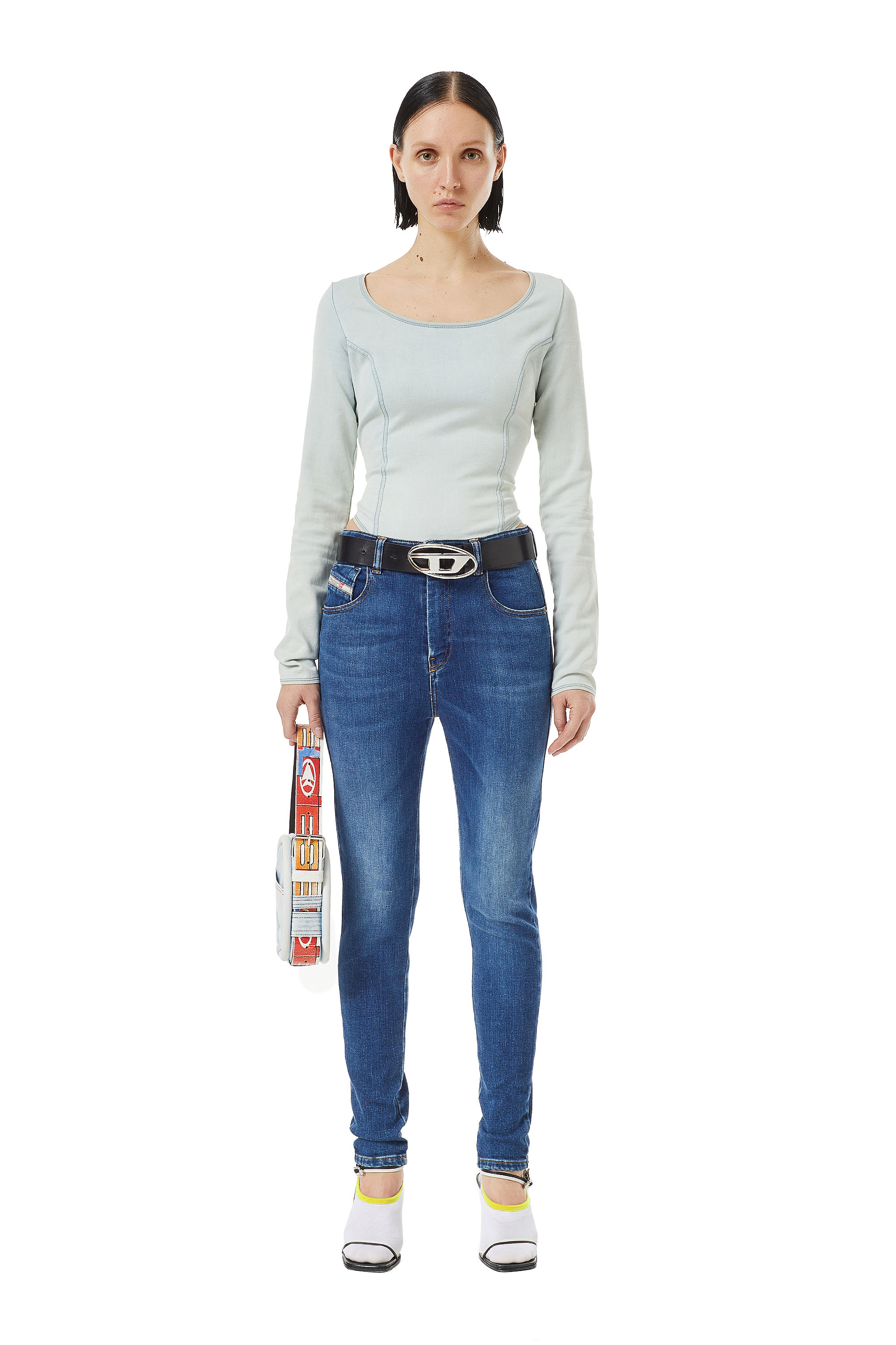Diesel - Super skinny Jeans 1984 Slandy-High 09C21, Medium blue - Image 1