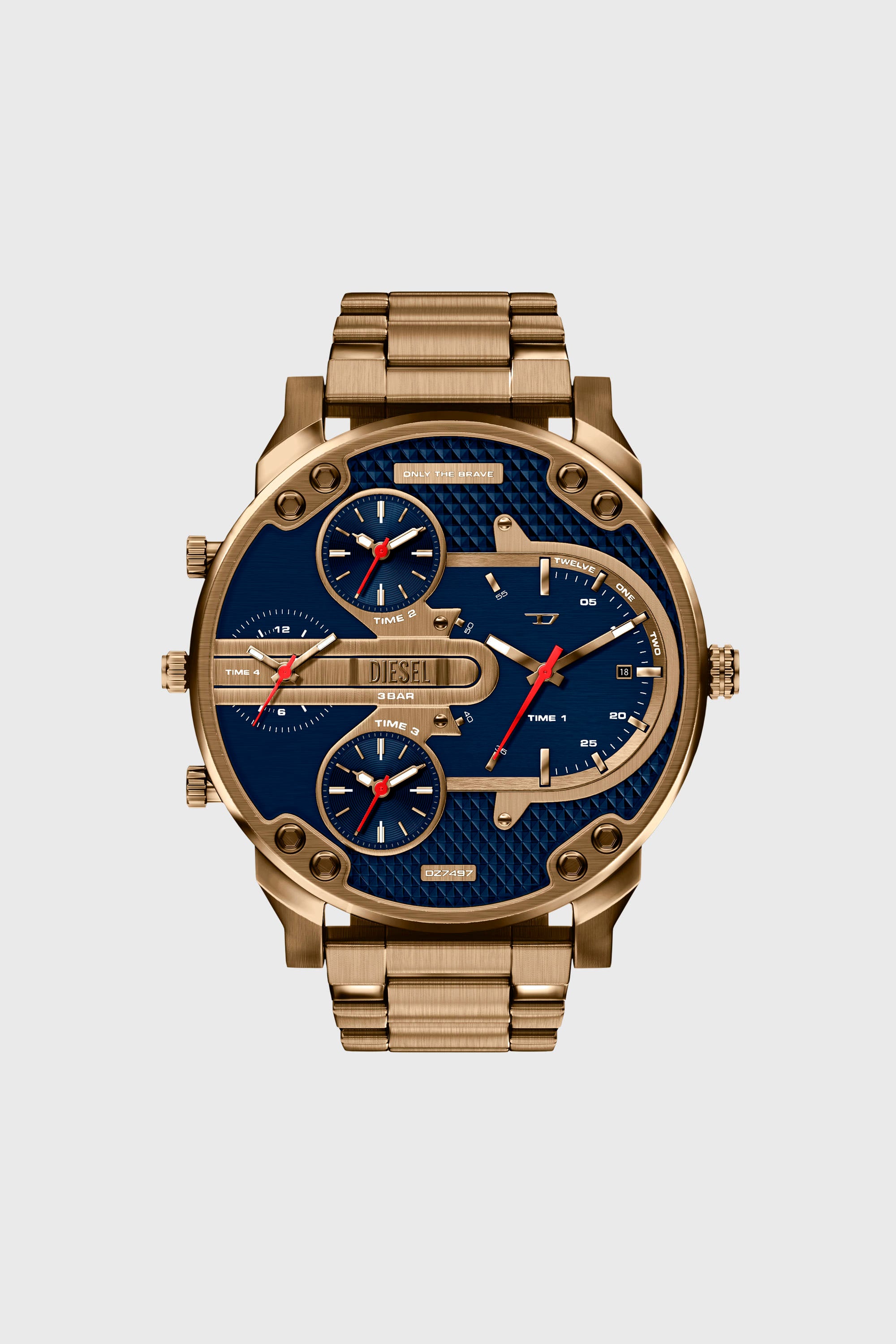 Mr. Daddy Slim date antique gold-tone stainless steel watch