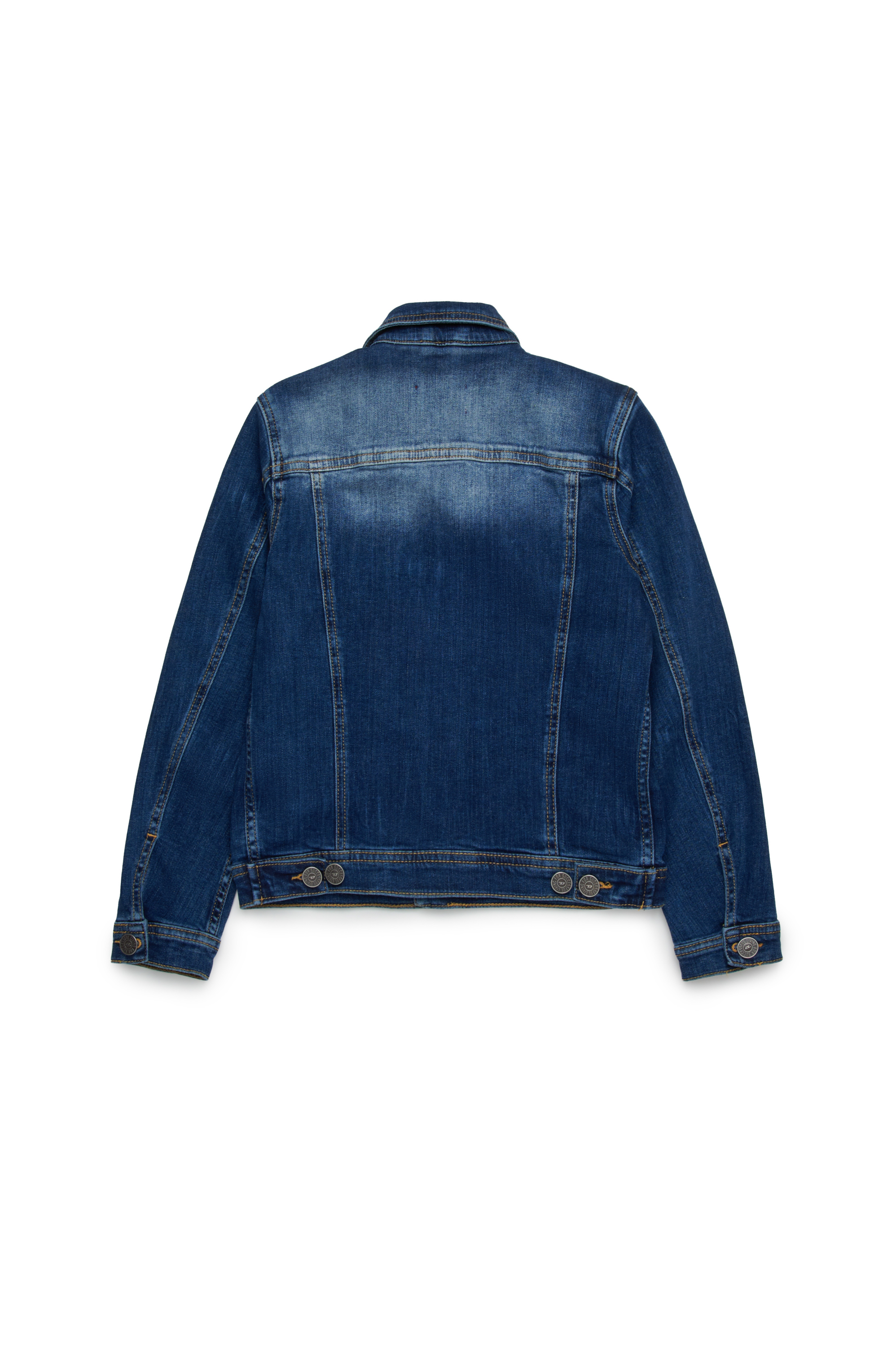 Diesel - JNHILL, Man's Trucker jacket in rip&repair denim in Dark Blue - 2