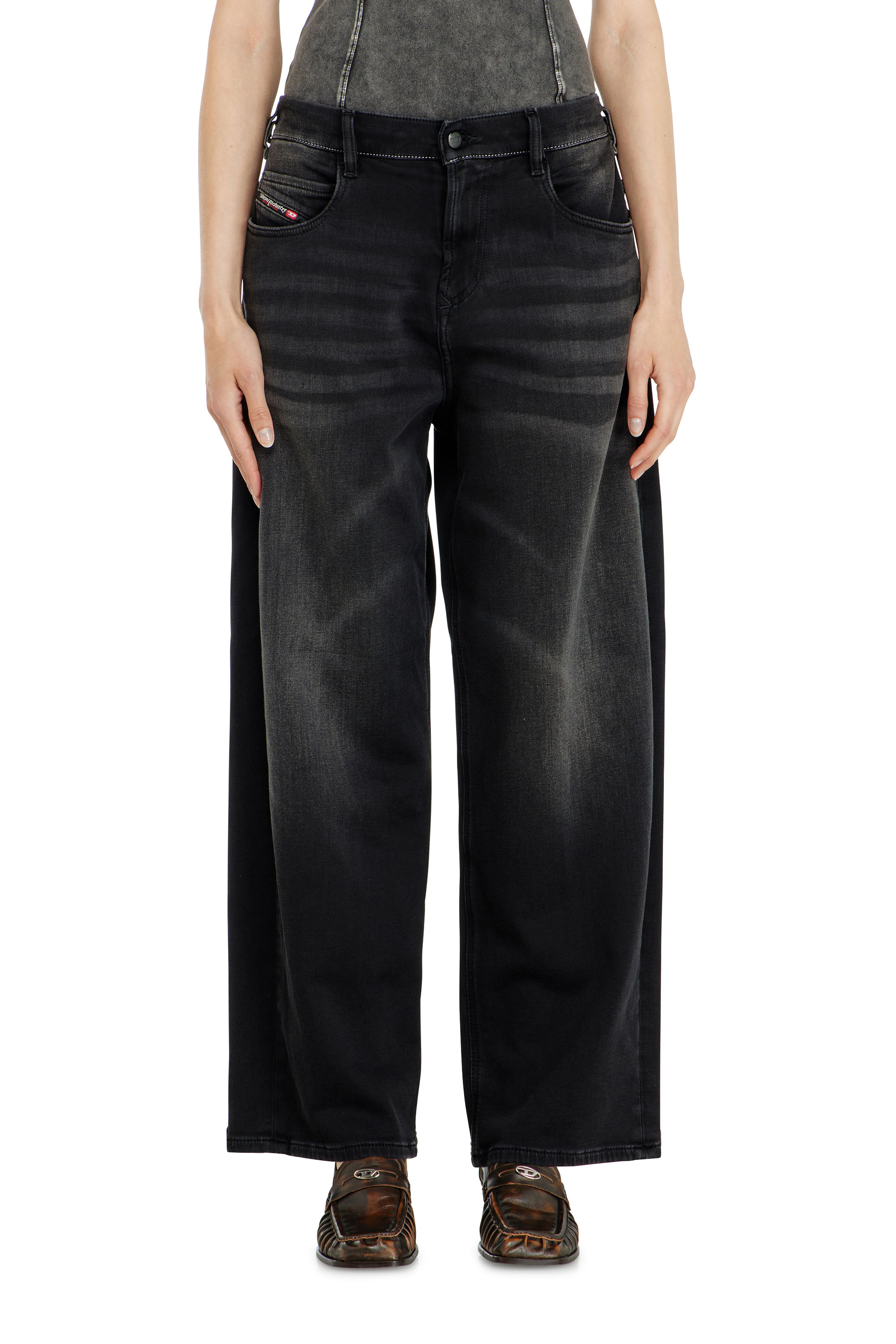 Diesel - Unisex's Relaxed 2097 D-Enim-M Joggjeans&reg; 09P90, Black/Dark grey - 1