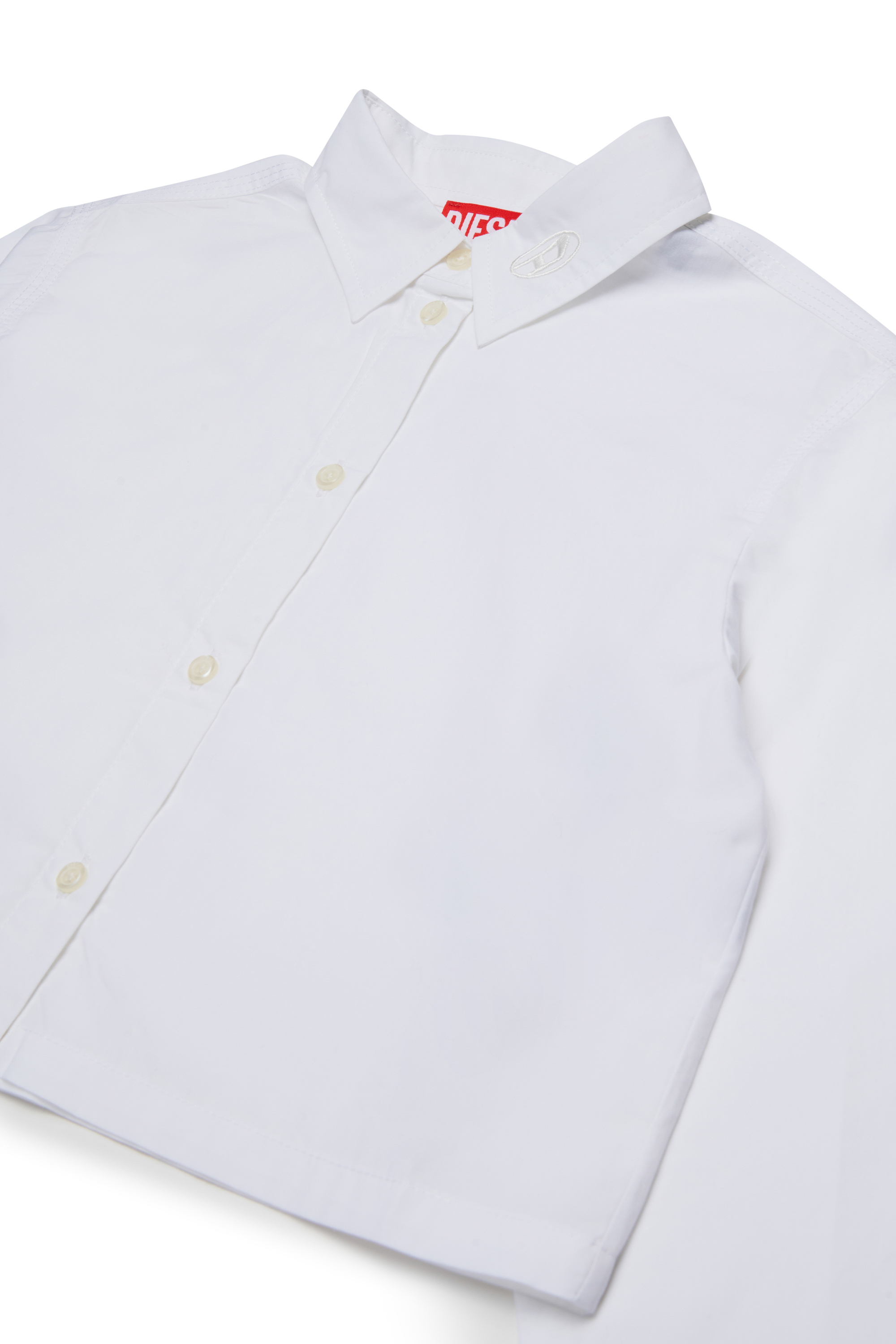 Diesel - CLIO, Woman's Cotton shirt with embroidered logo in White - 3