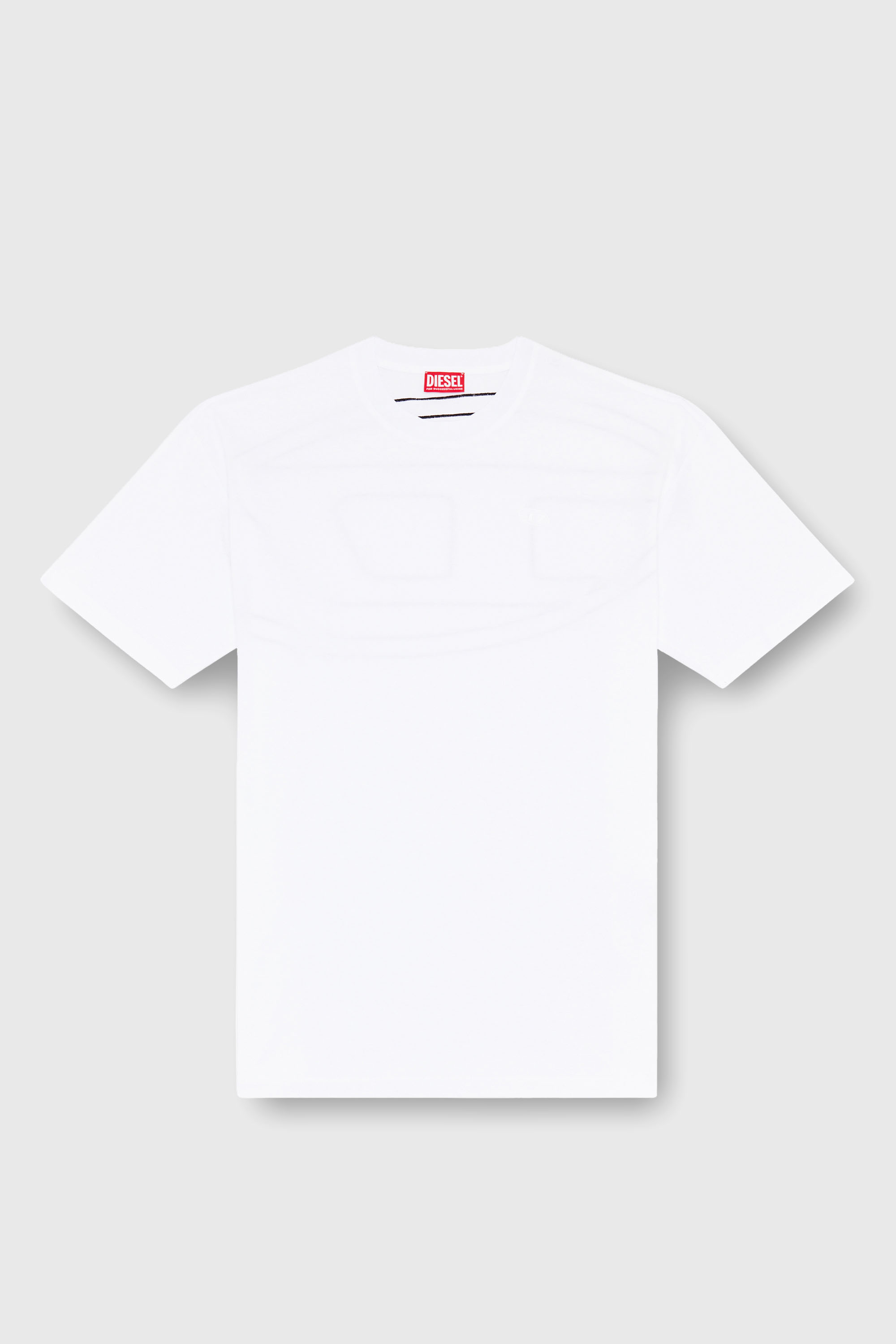 Diesel - T-BOGGY-MEGOVAL-D, Man's T-shirt with maxi oval D embroidery in White - 2