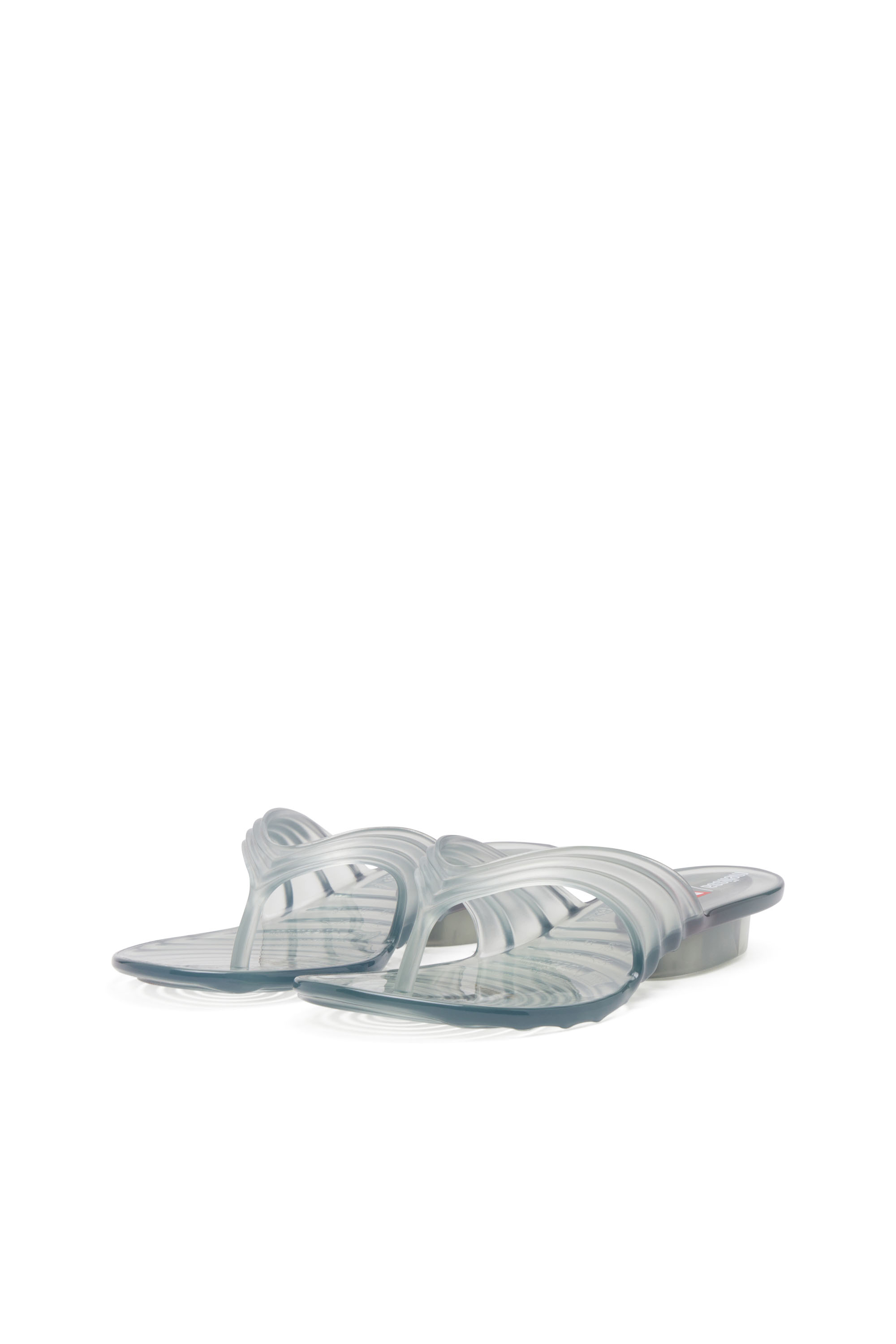 MELISSA QUANTUM THONG, Light Grey Diesel - MELISSA QUANTUM THONG, Woman's Sculptural flip-flops in Melflex® in Light Grey - 9