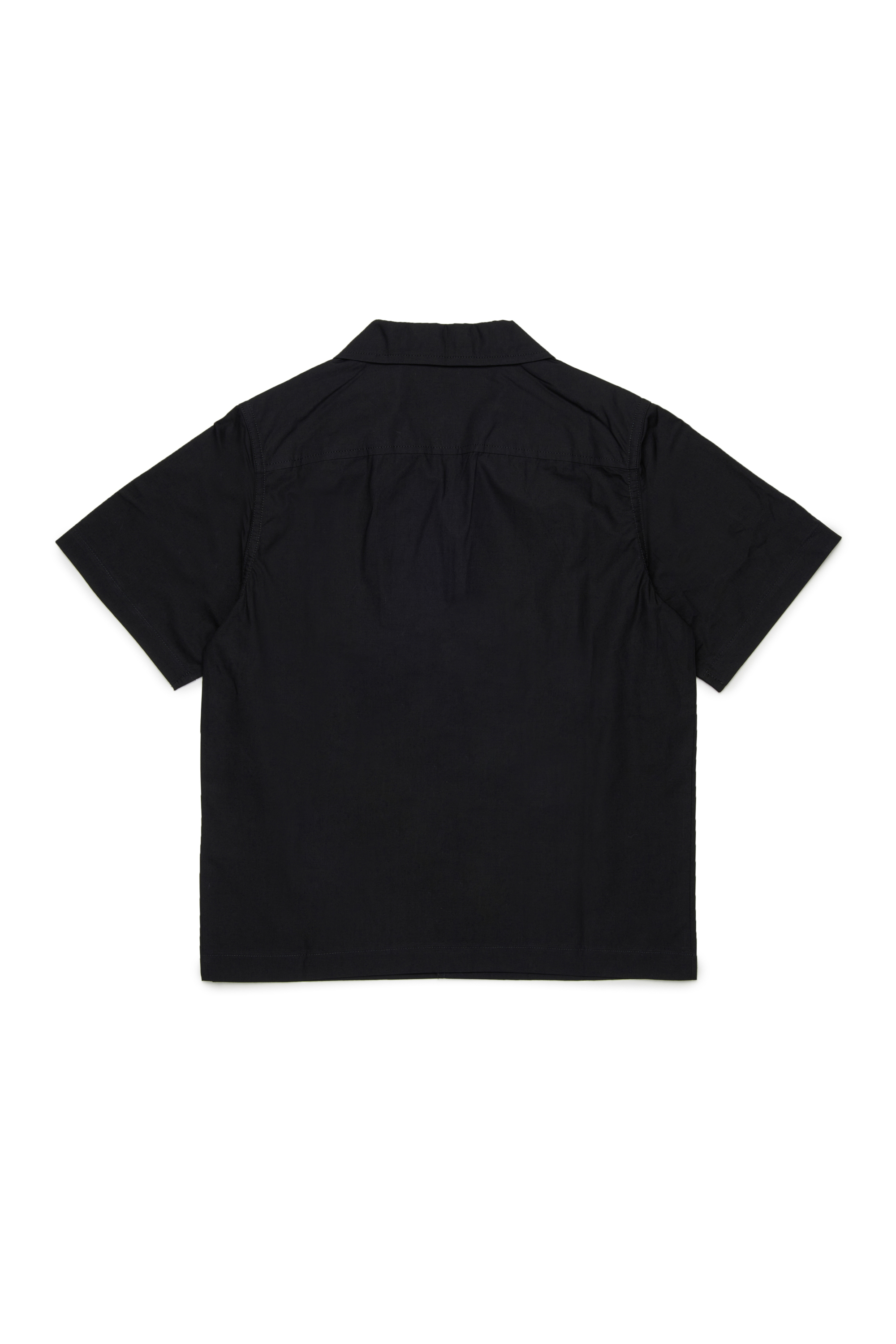 Diesel - MCDRID, Man's Cotton shirt with short sleeves in Black - 2