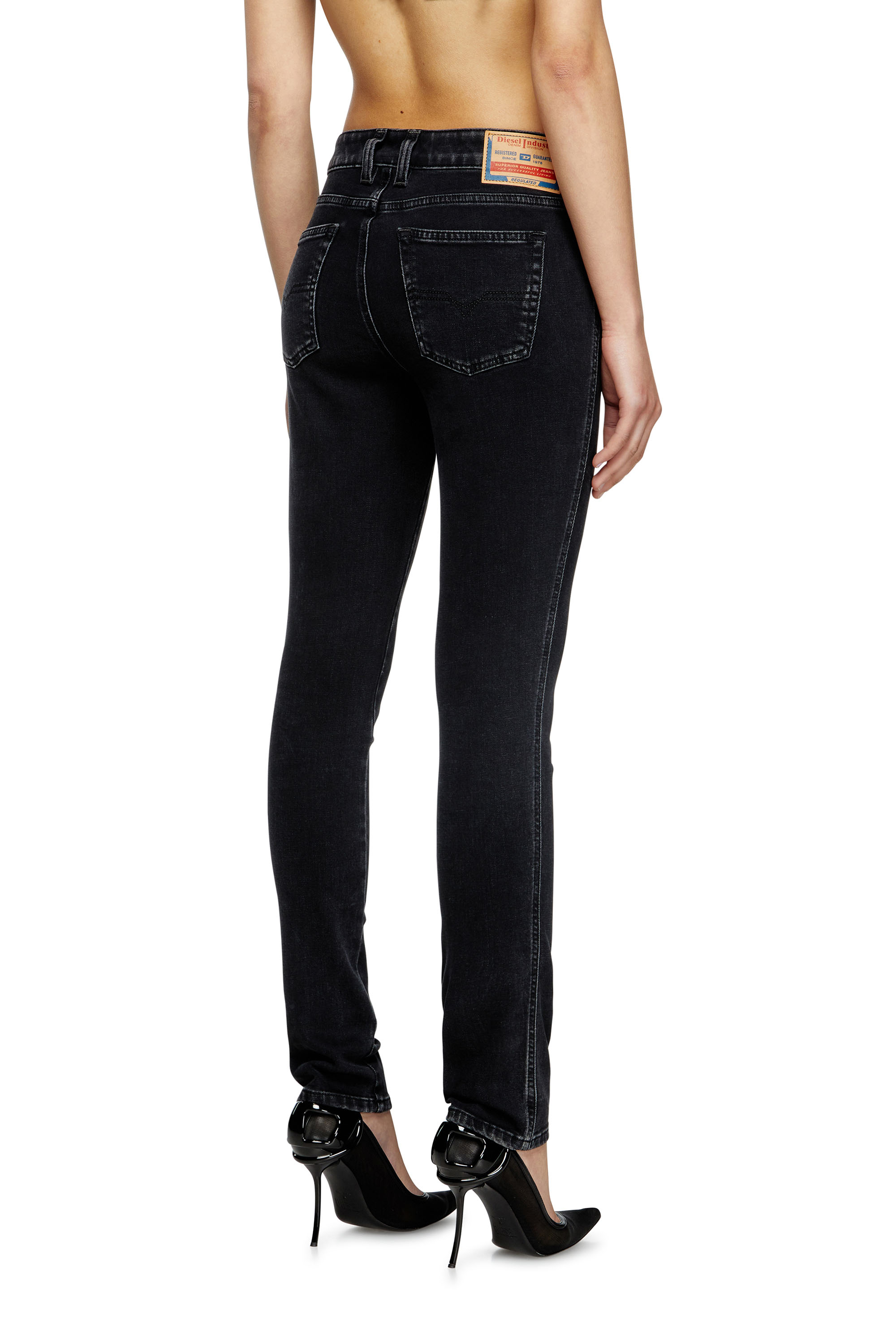 Slim Jeans 1992 D-Jiann 09M69, Black/Dark grey Diesel - Woman's Slim Jeans 1992 D-Jiann 09M69, Black/Dark grey - 4