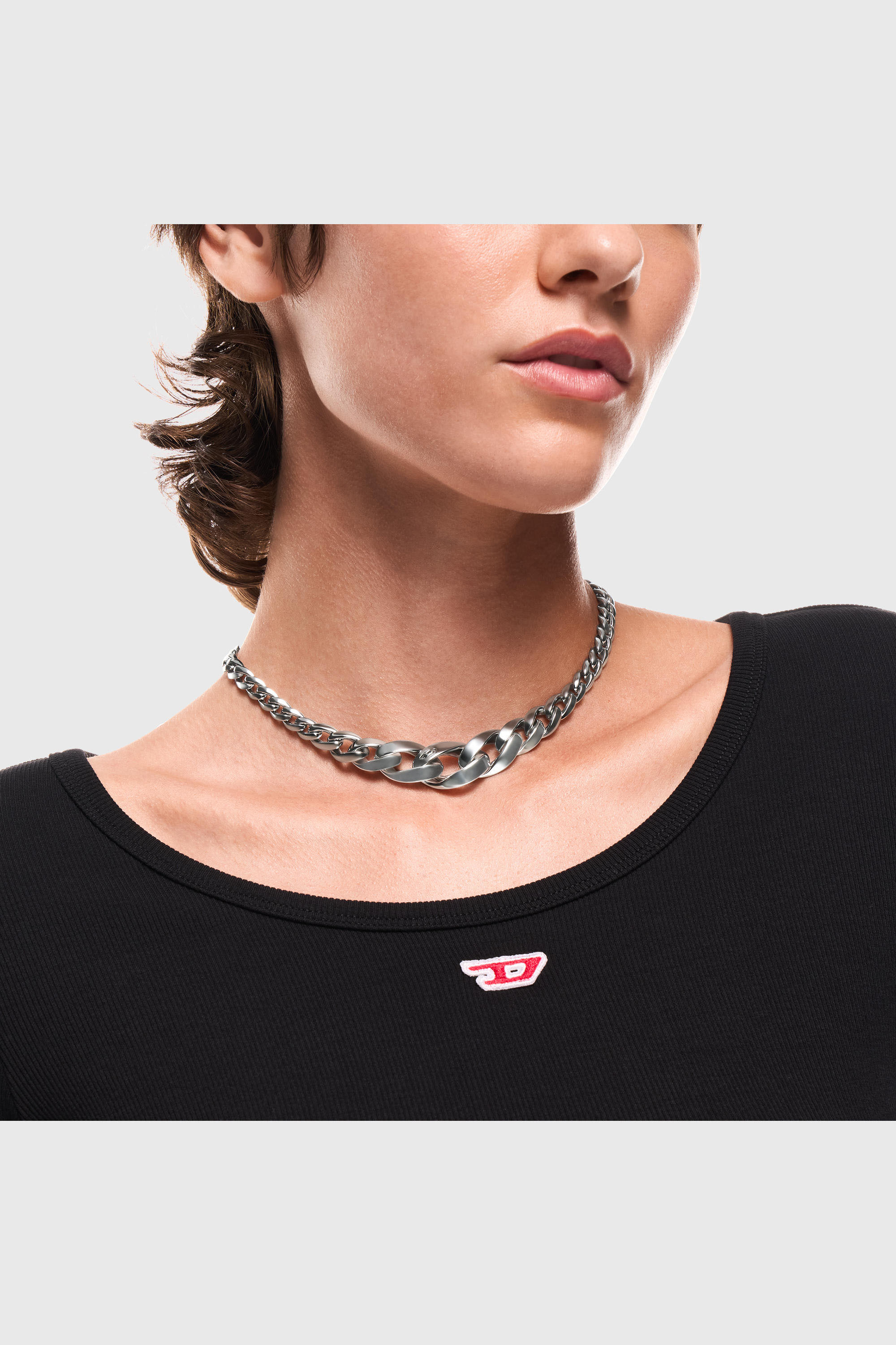 Diesel - DX1720040, Unisex's Stainless Steel Chain Necklace in Silver - 4