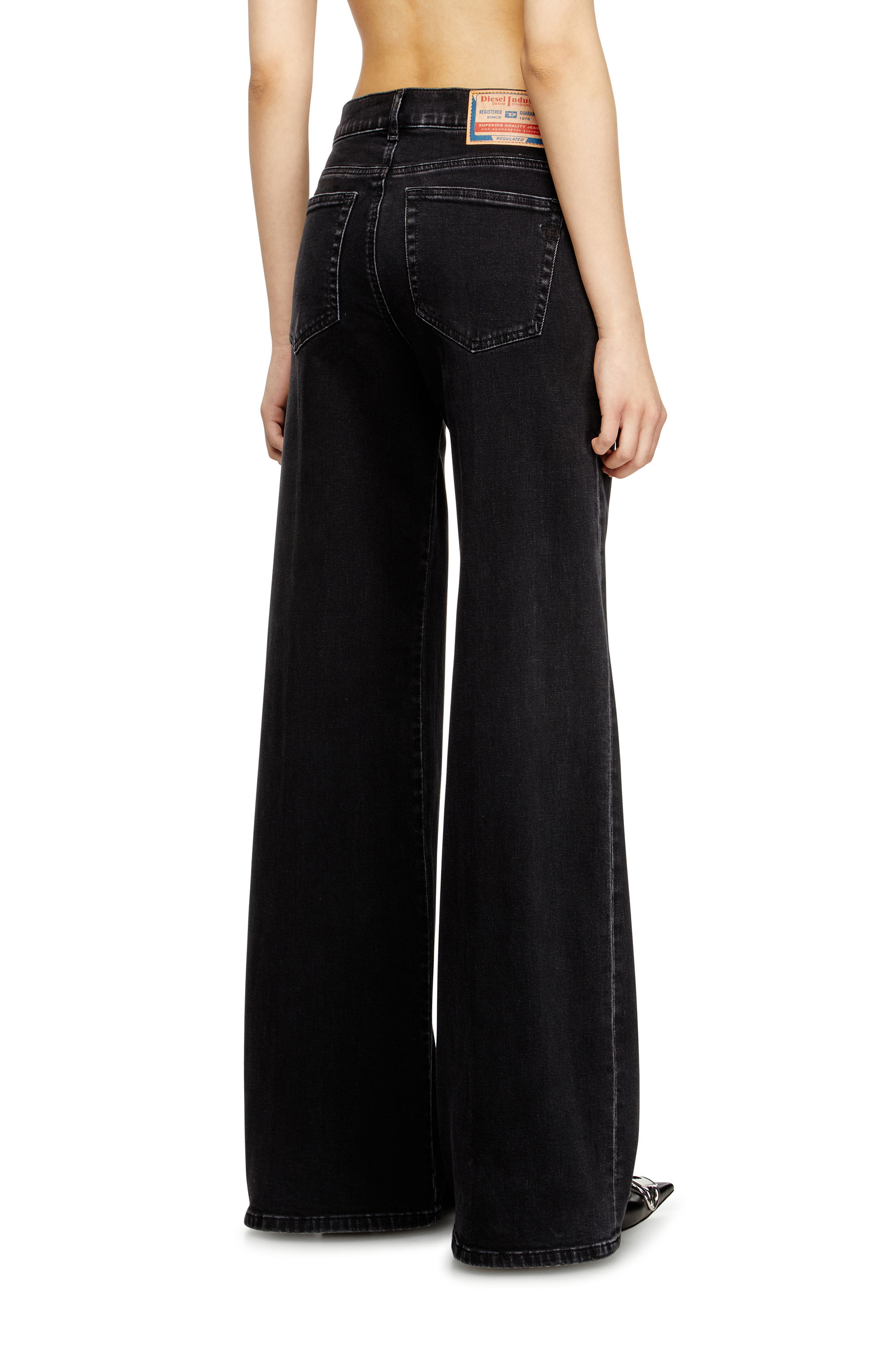 Flare Jeans 1978 D-Akemi 09M69, Black/Dark grey Diesel - Woman's Flare Jeans 1978 D-Akemi 09M69, Black/Dark grey - 4