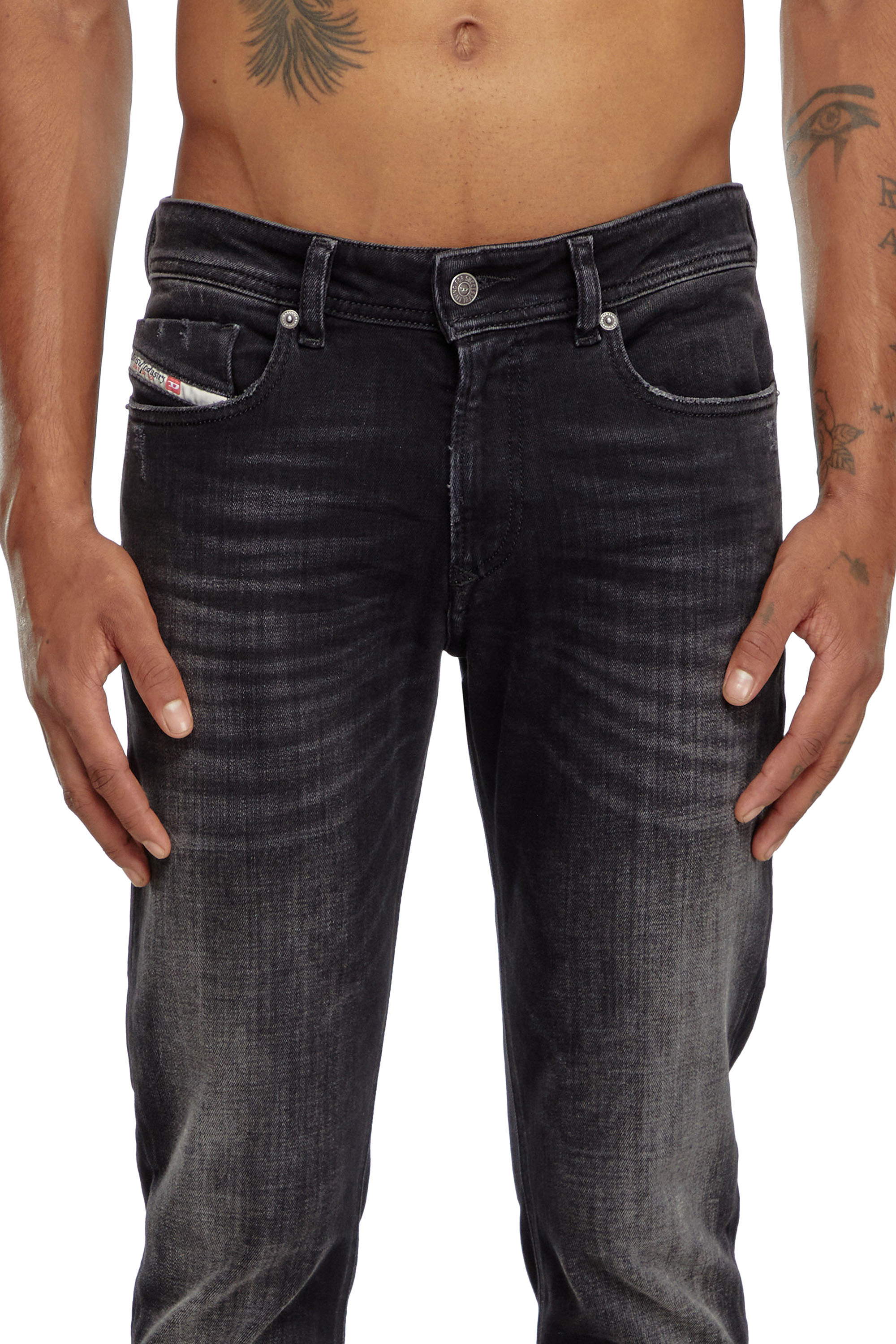 Diesel - Man Skinny Jeans 1979 Sleenker 09K11, Black/Dark grey - Image 3