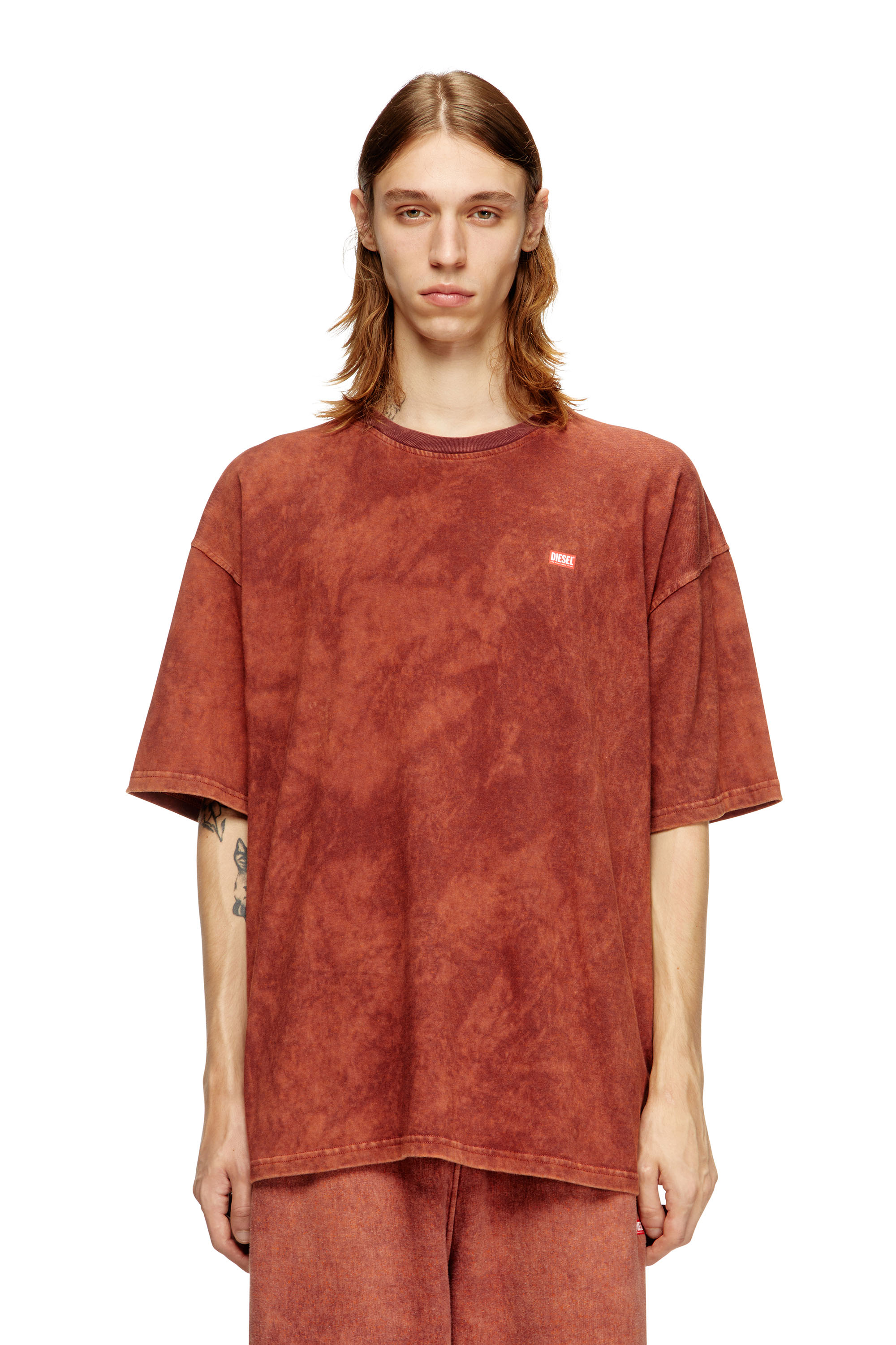 T-BOXT-T4, Brown Diesel - T-BOXT-T4, Man's Jersey t-shirt with logo in Brown - 3