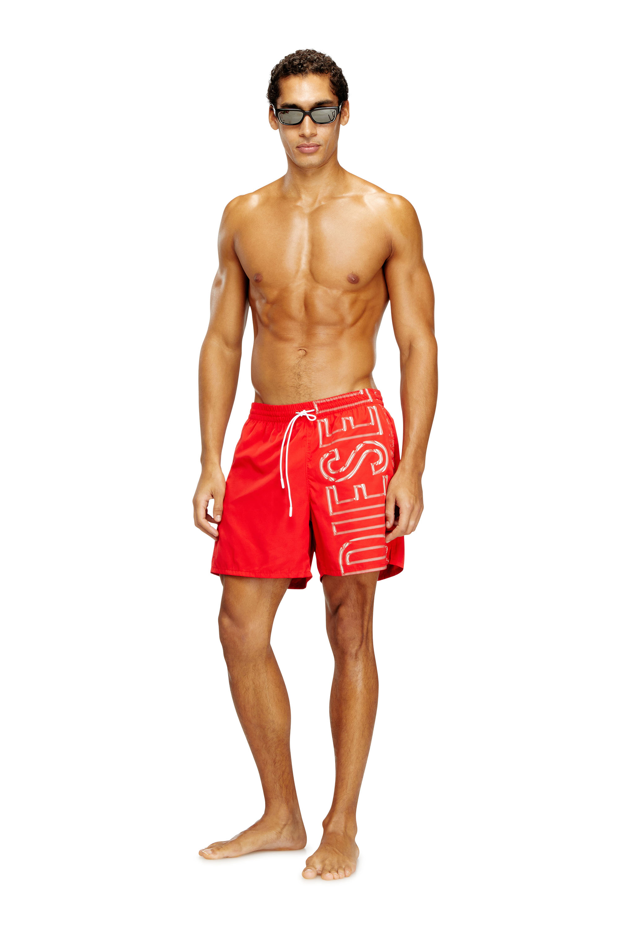 Diesel - SOCCER-41-D-CORE, Man's Swim shorts with oversized logo print in null - 2
