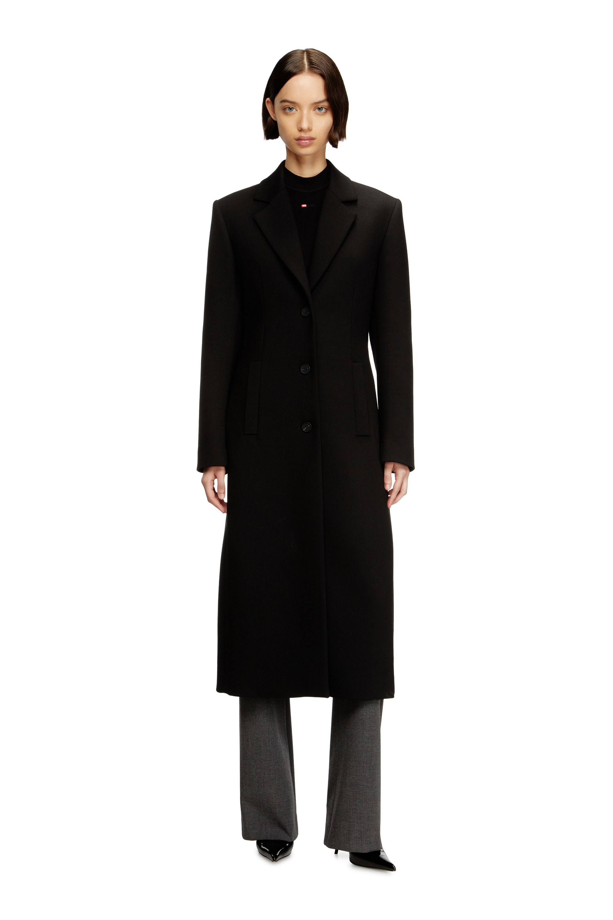G-ALLAN, Black Diesel - G-ALLAN, Woman's Long hourglass coat in Black - 3