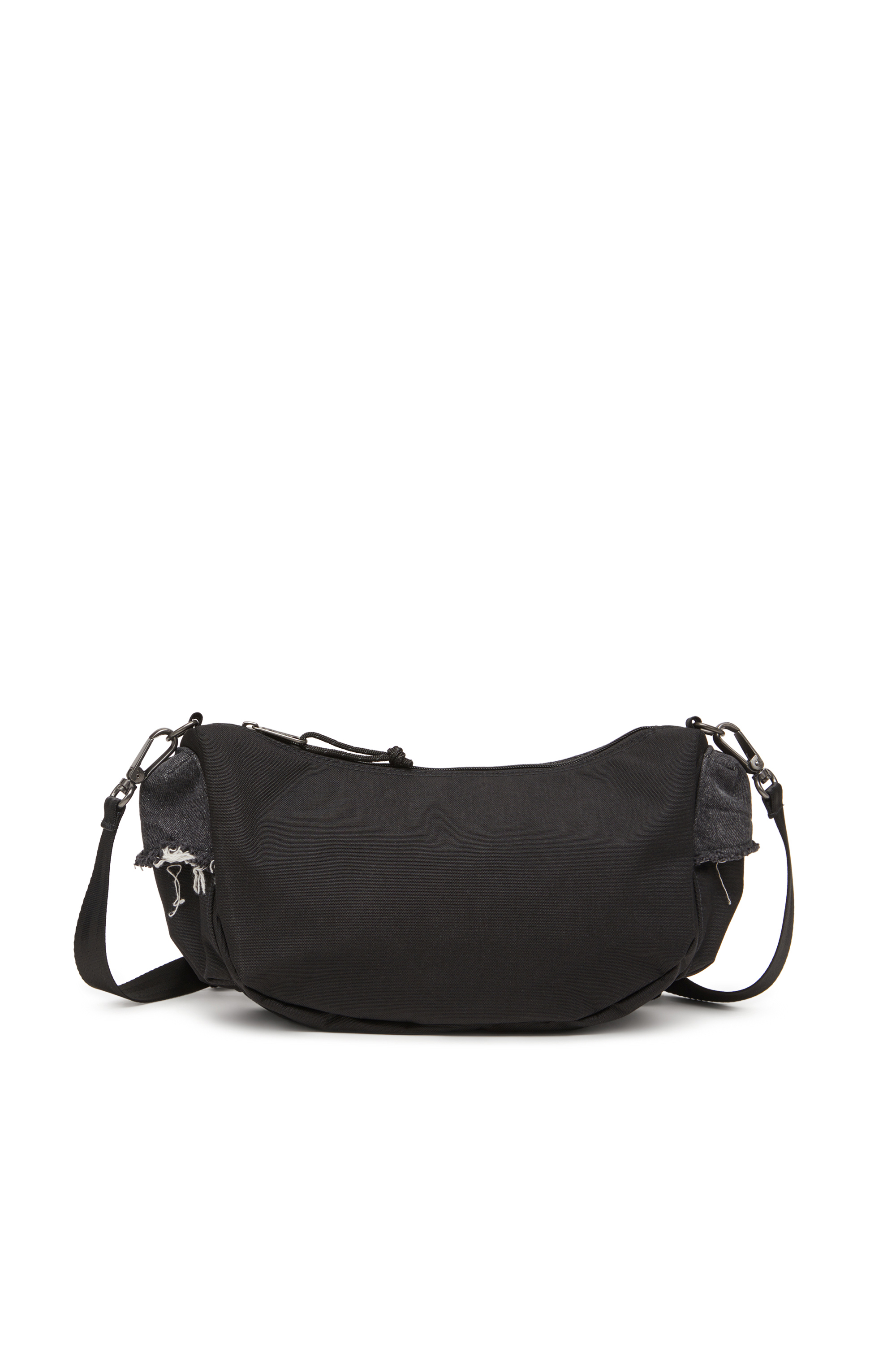 DIESEL SHOULDER BAG, Black Diesel - DIESEL SHOULDER BAG, Unisex's Shoulder bag in destroyed denim and CORDURA® in Black - 2