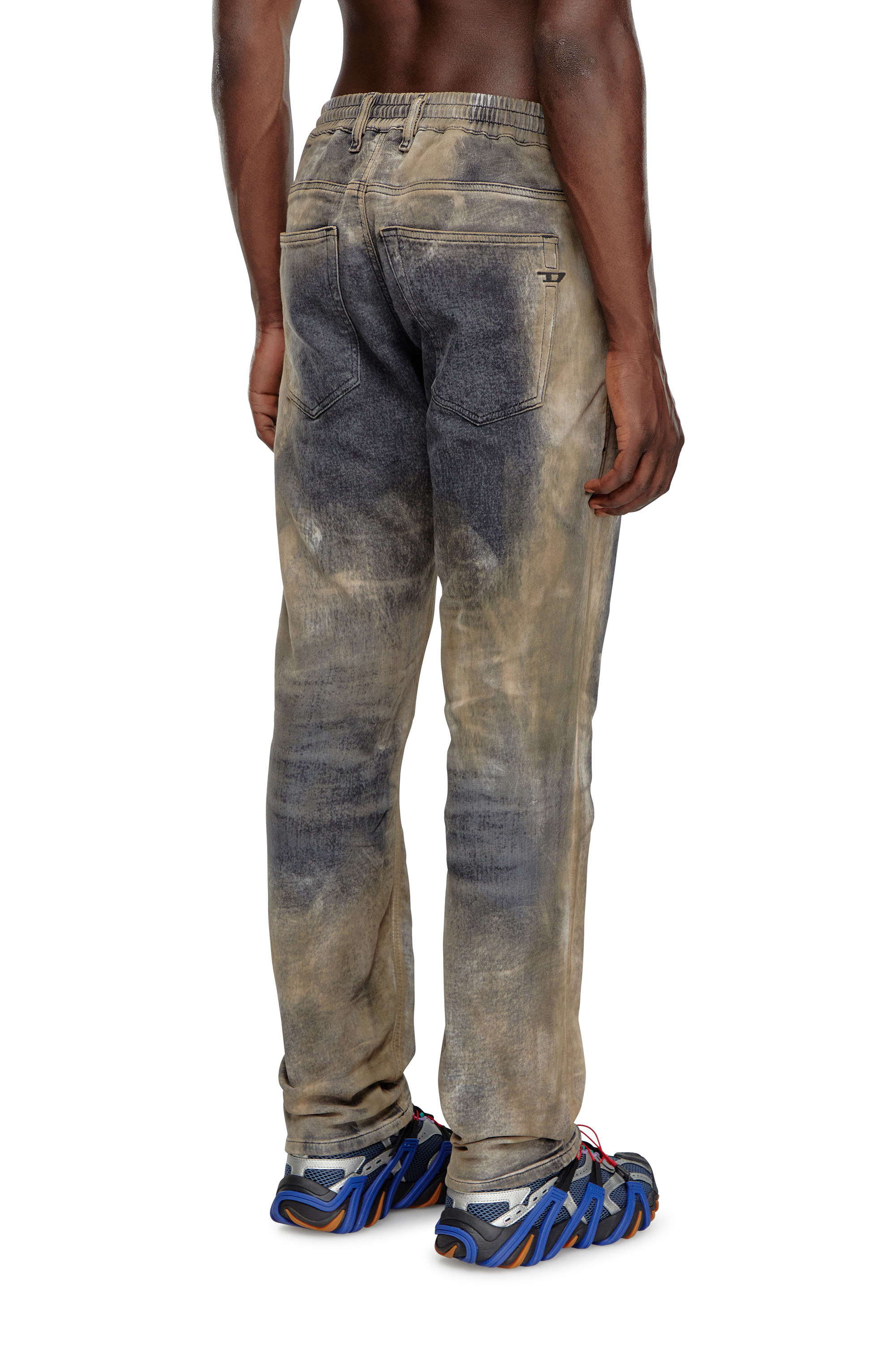 Diesel - Man Tapered 2030 D-Krooley Joggjeans® 068NP, Black/Dark grey - Image 3