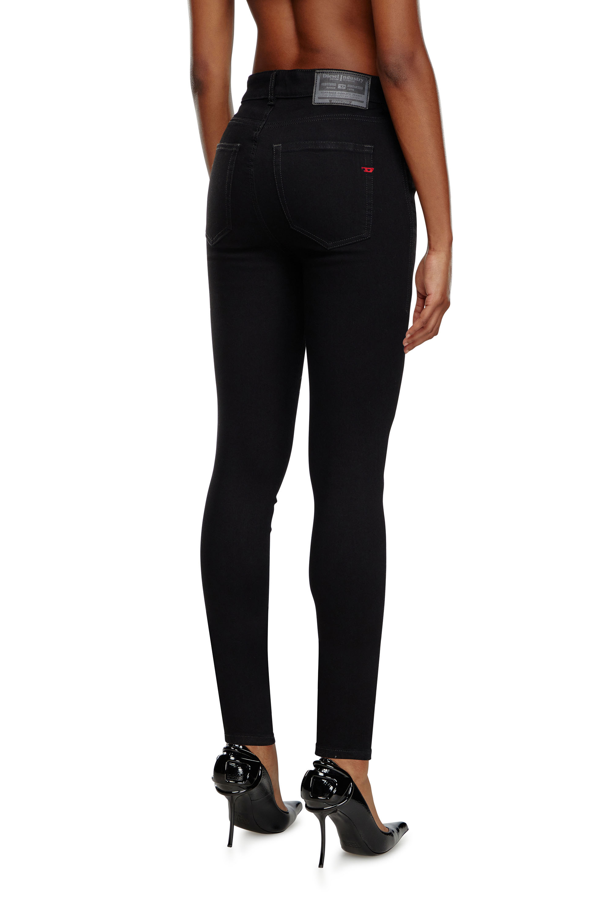 Skinny Jeans 1984 Slandy-High 069EF, Black/Dark grey Diesel - Woman's Skinny Jeans 1984 Slandy-High 069EF, Black/Dark grey - 4