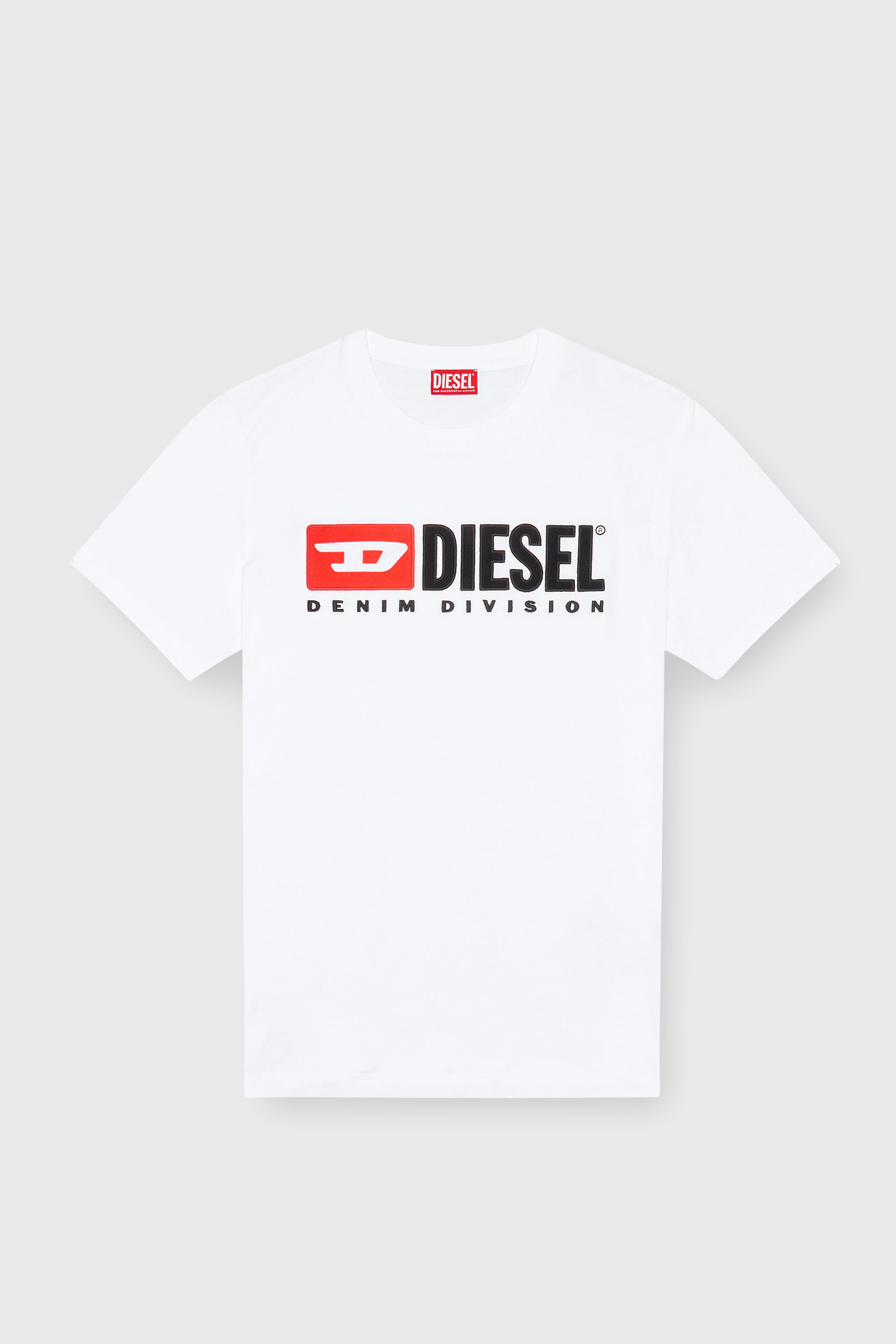 Diesel - T-BOXT-DIV, Man's T-shirt with Diesel patch logo in White - 2