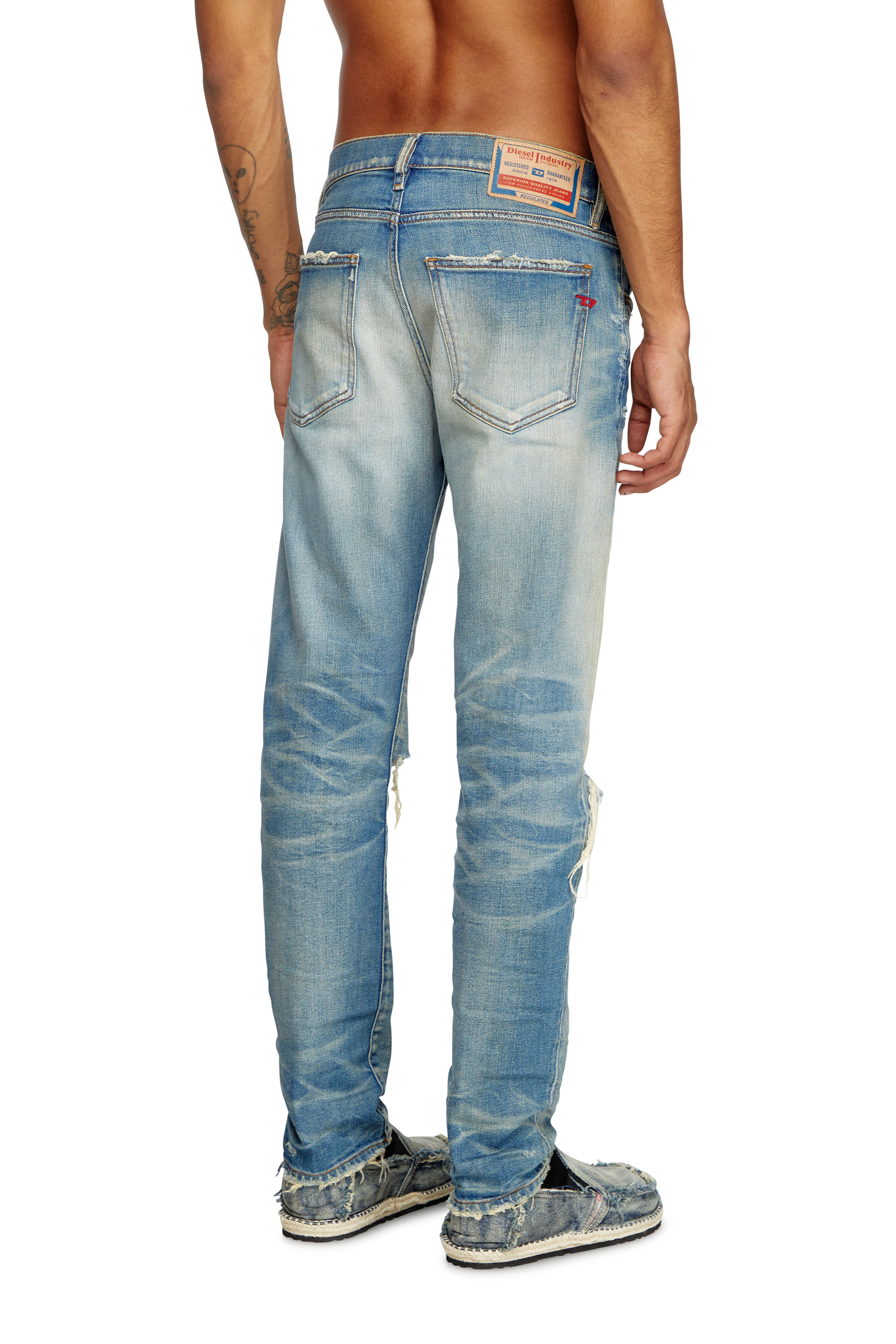 Diesel - Man's Slim Jeans 2019 D-Strukt 09L28, Medium blue - 4