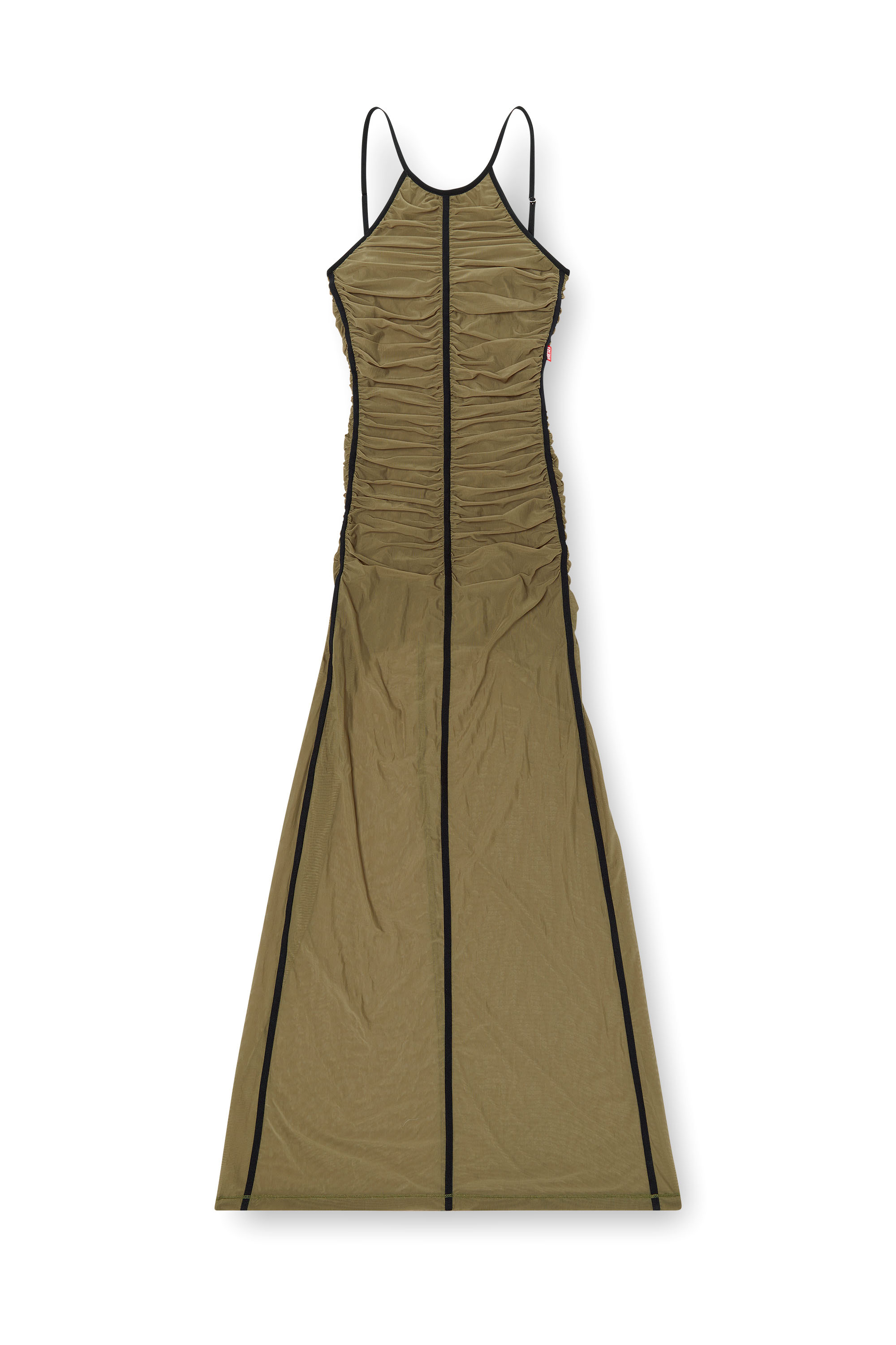 Diesel - D-AMAMI, Woman's Maxi dress with spaghetti straps in Green - 1