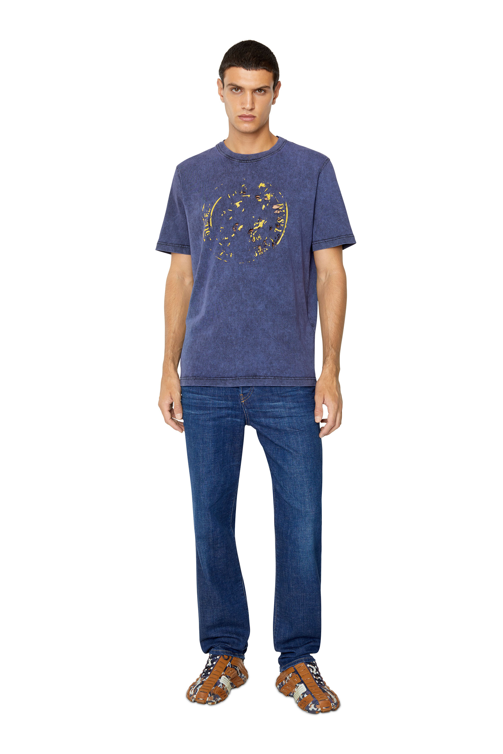 Diesel - 2020 D-Viker 09D45 Straight Jeans, Dark Blue - Image 2