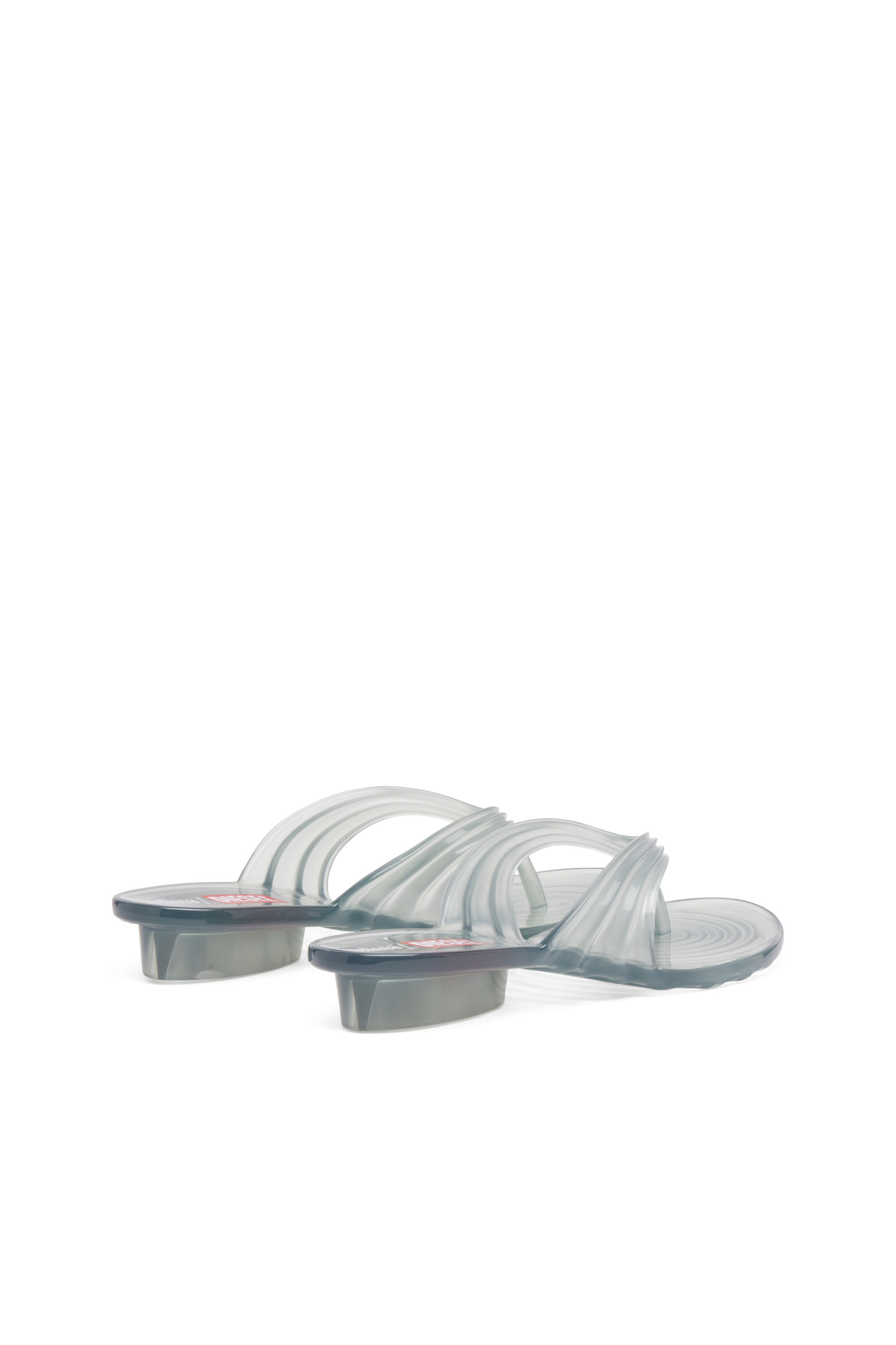 MELISSA QUANTUM THONG, Light Grey Diesel - MELISSA QUANTUM THONG, Woman's Sculptural flip-flops in Melflex® in Light Grey - 3