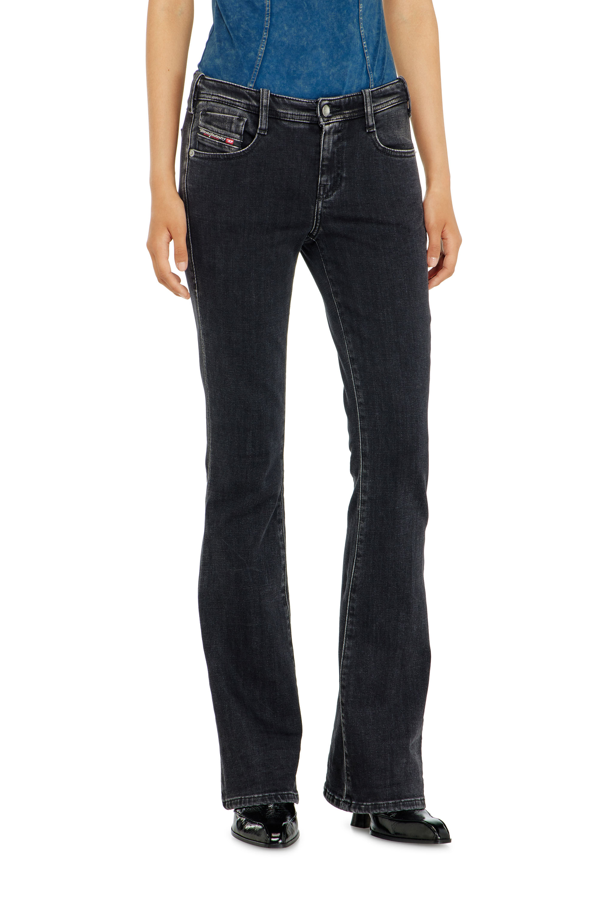 Diesel - Woman's Bootcut Jeans 1969 D-Ebbey 09P75, Black/Dark grey - 4
