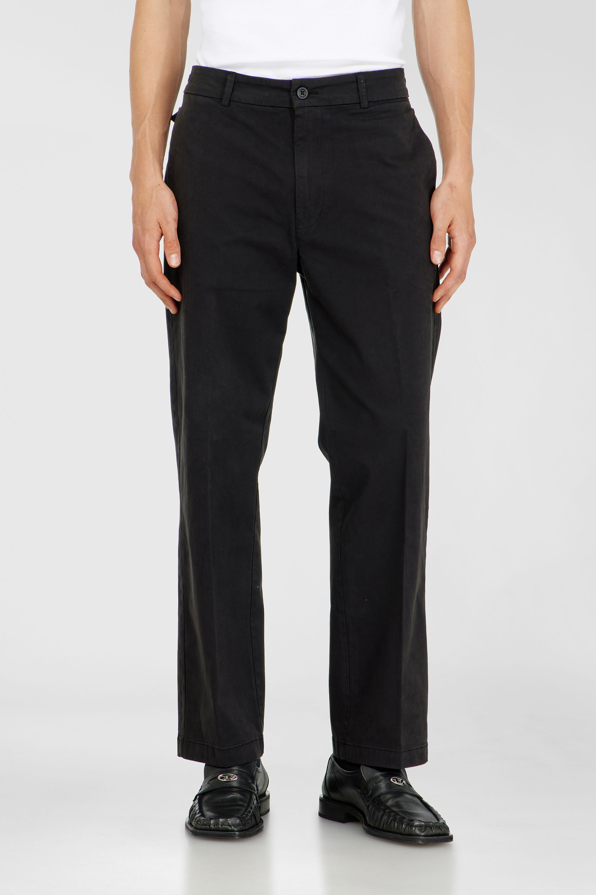 Diesel - P-LARS-VILLAGE-T92, Man's Cotton pants with side pockets in Black - 1