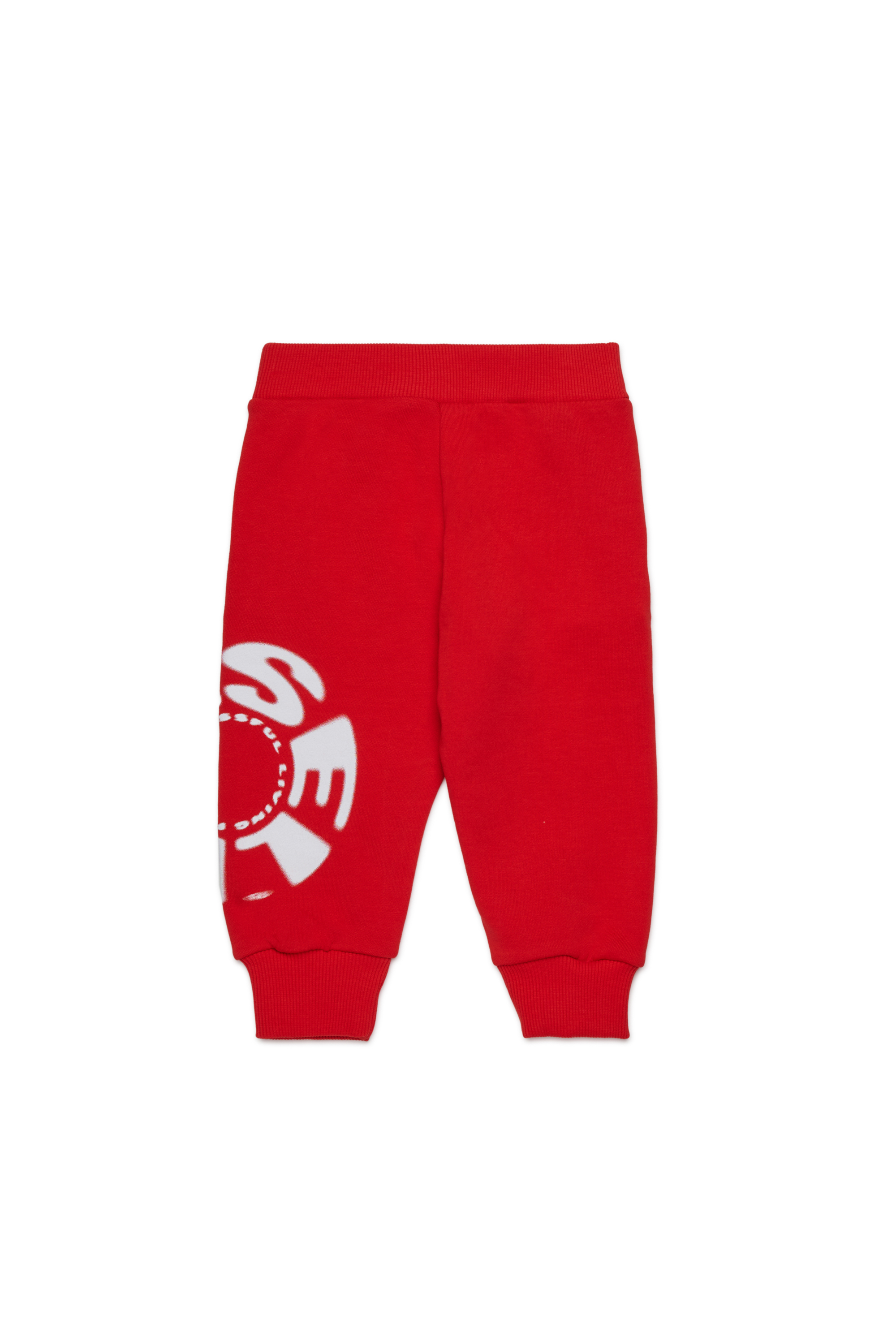 Diesel - PRAVONB, Man's Cotton pants with printed logo in Red - 2