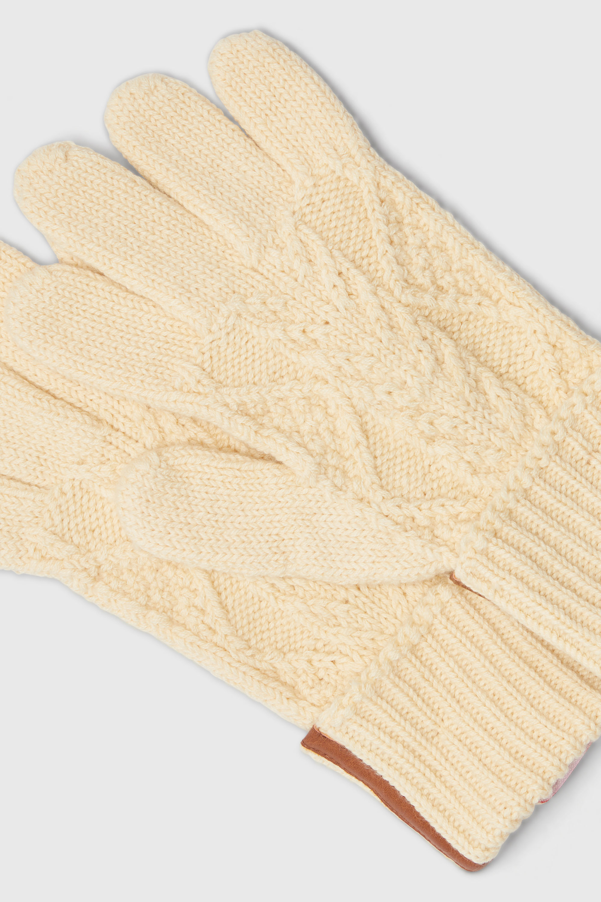 Diesel - K-INOTTO, Unisex's Knitted gloves in wool and cotton in Beige - 2