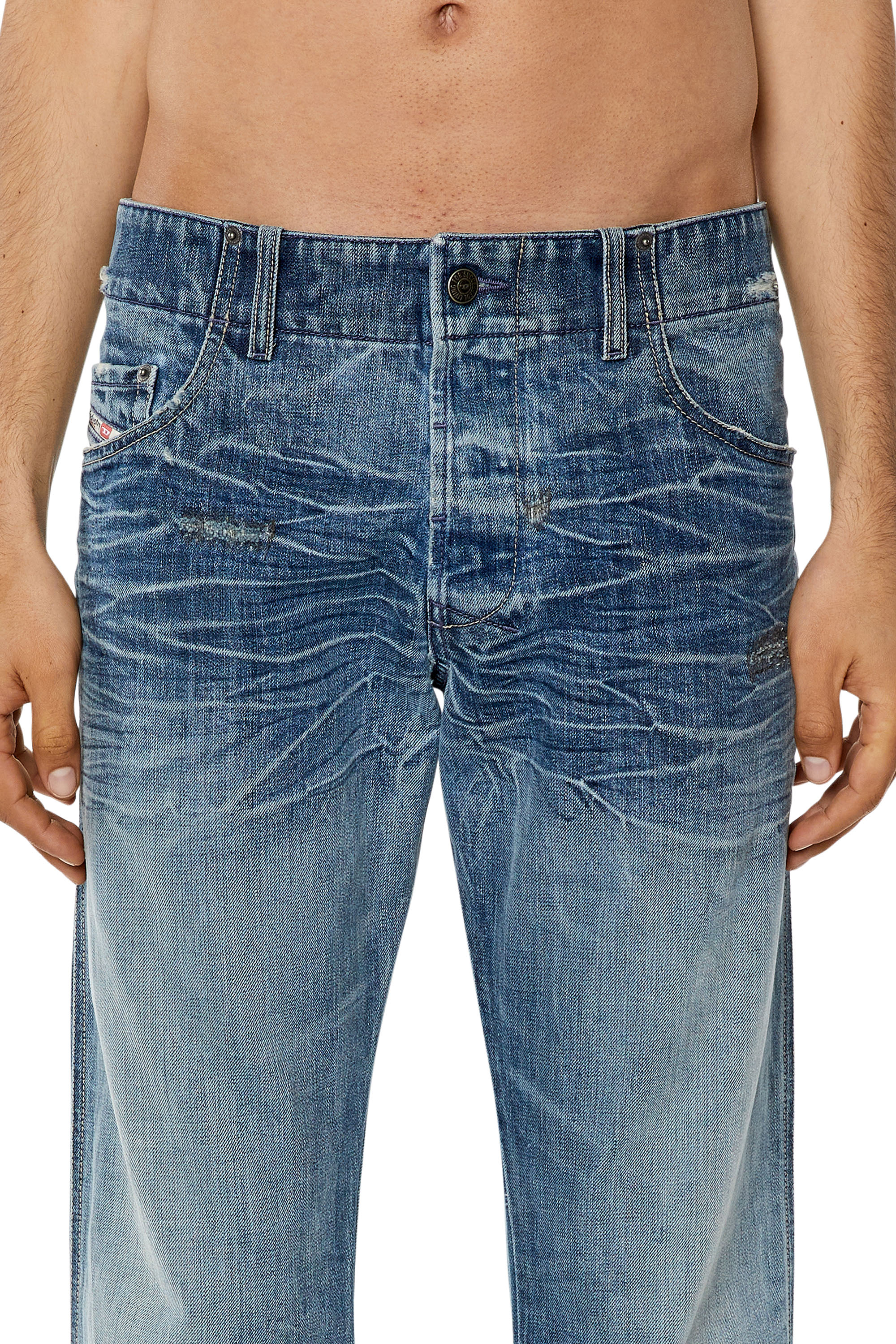 Diesel - Bootcut Jeans D-Backler 09I01, Medium blue - Image 3