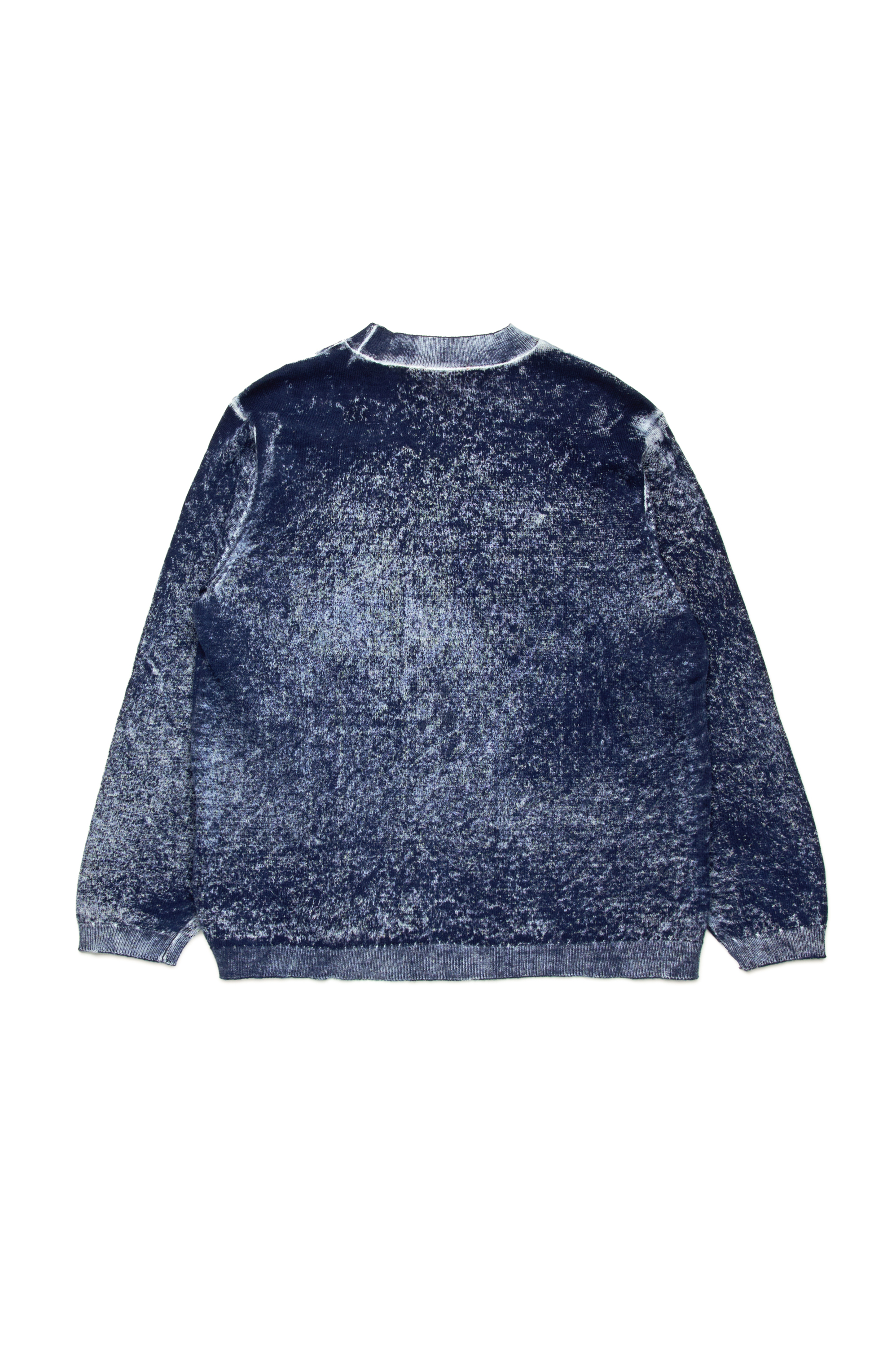 Diesel - KLAR CARDIGAN OVER, Man's Reverse-print cardigan with Oval D logo in Dark Blue - 2