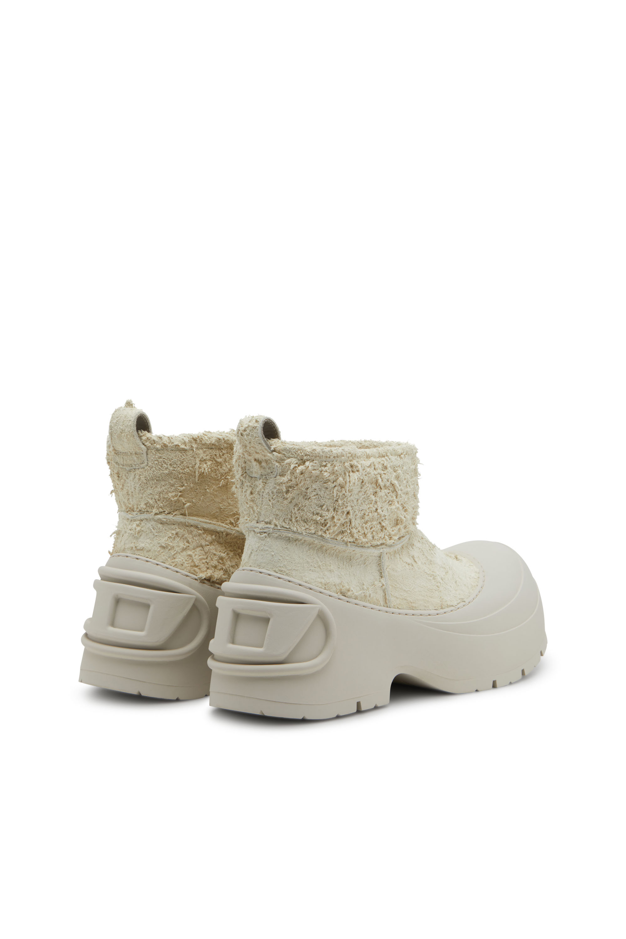 D-DONALD MONTONE, White/Grey Diesel - D-DONALD MONTONE, Man's D-Donald-Chunky ankle boot with lug sole in White/Grey - 3
