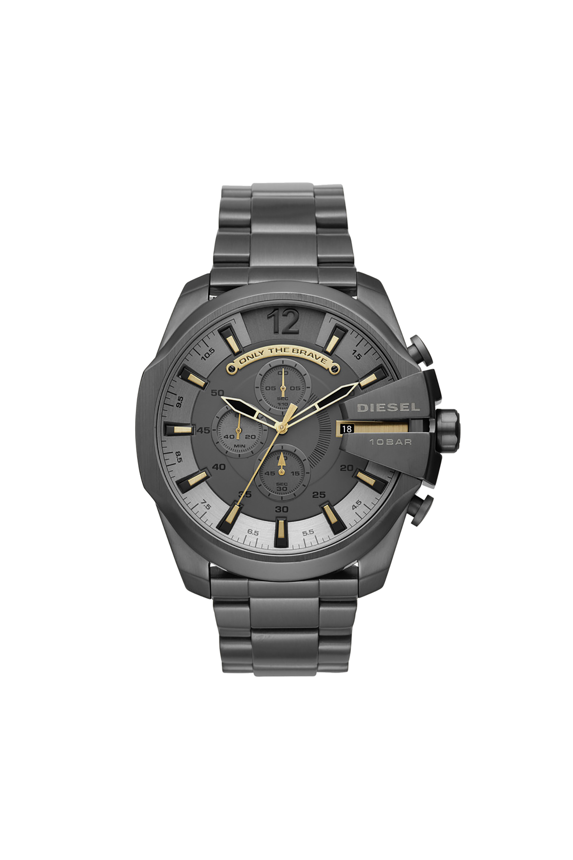 Diesel - DZ4466, Man's Mega Chief gray watch in Opaque Black - 1